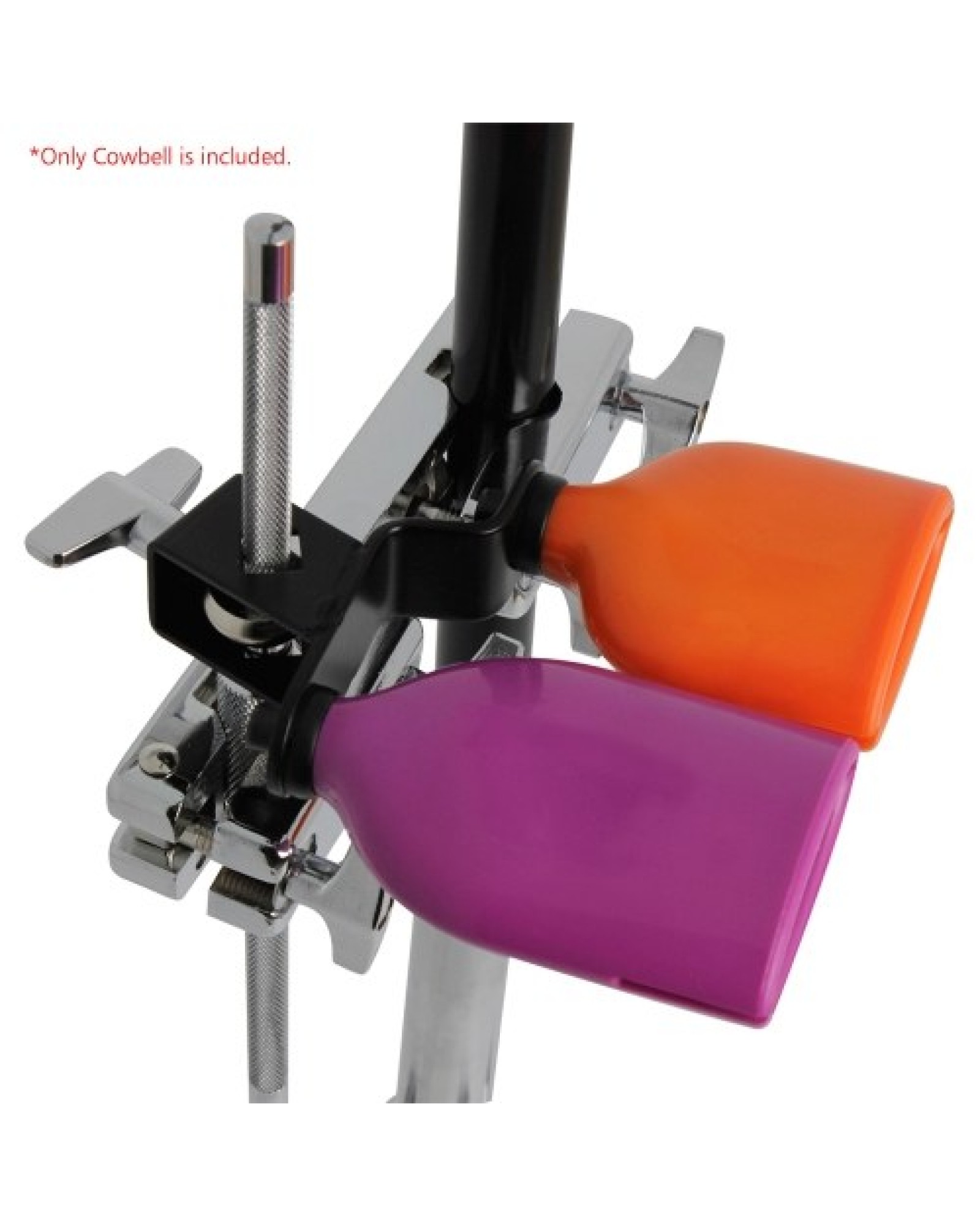Bicolor Cowbell for Drum Set High and Low Tones Midium Size Double Mounted Bell Kit   Percussion Instruments