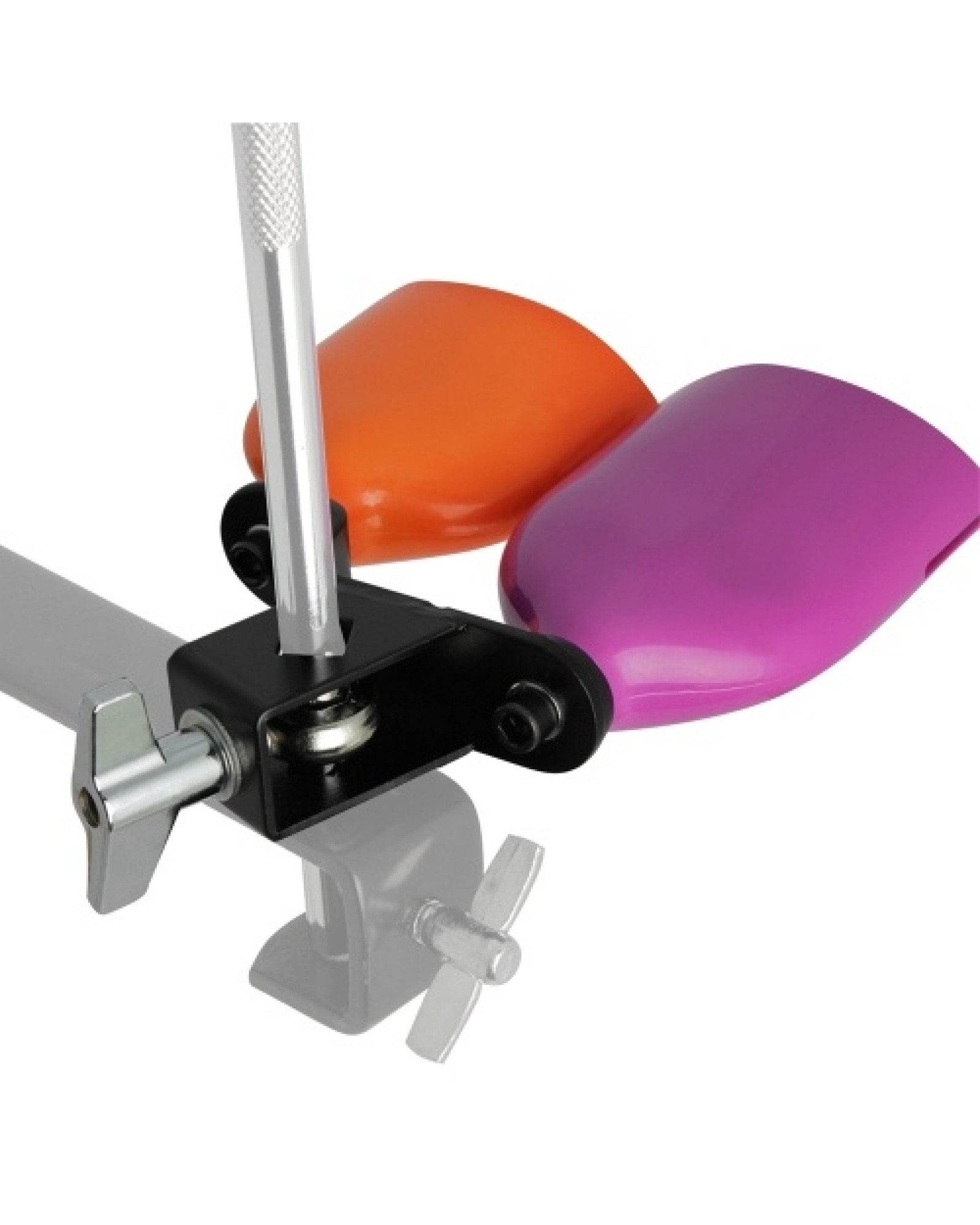 Bicolor Cowbell for Drum Set High and Low Tones Midium Size Double Mounted Bell Kit   Percussion Instruments