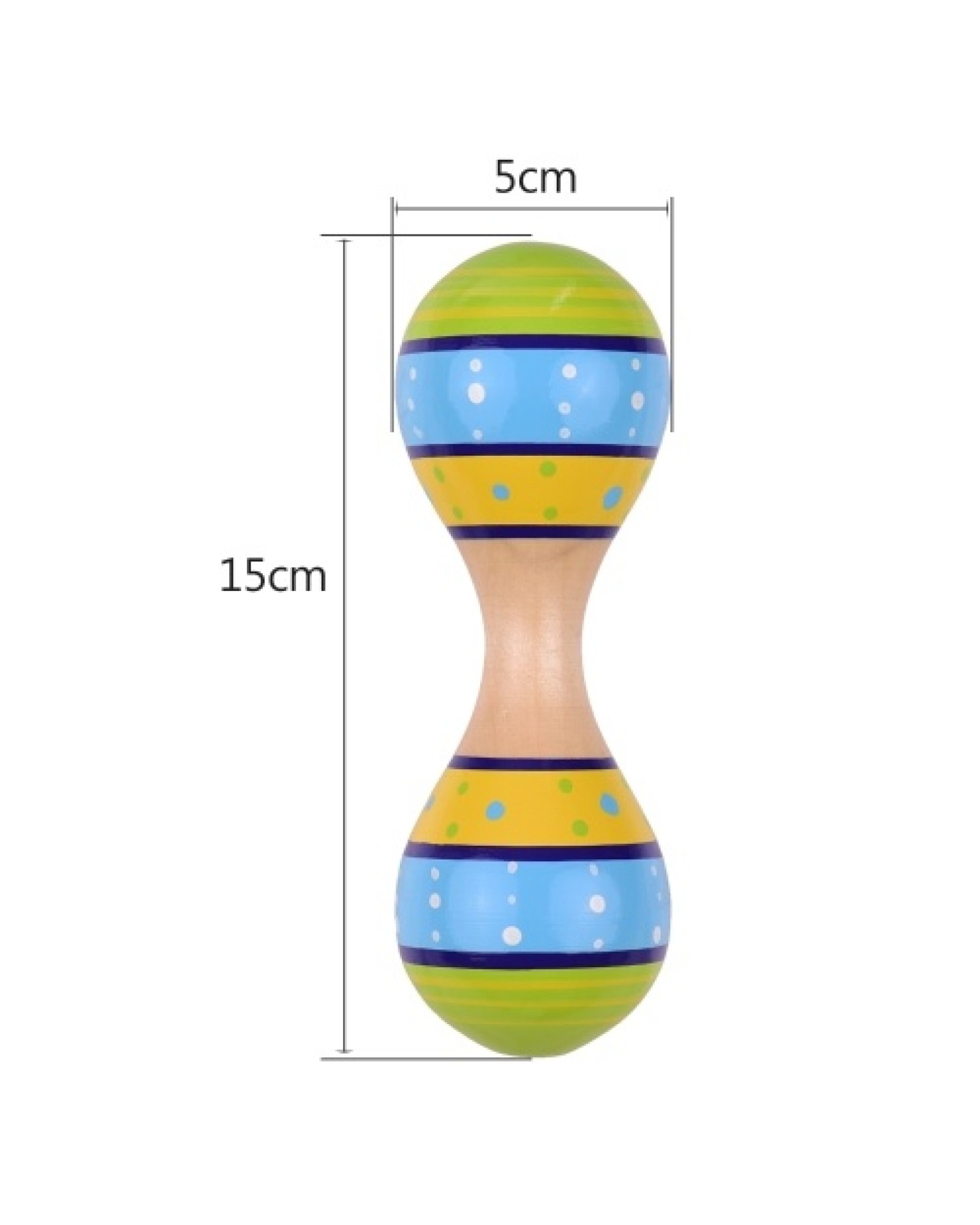 Wooden Maracas for Kids Cute Colorful Musical Instrument Toys Pack of 4pcs(Random Color Delivery)