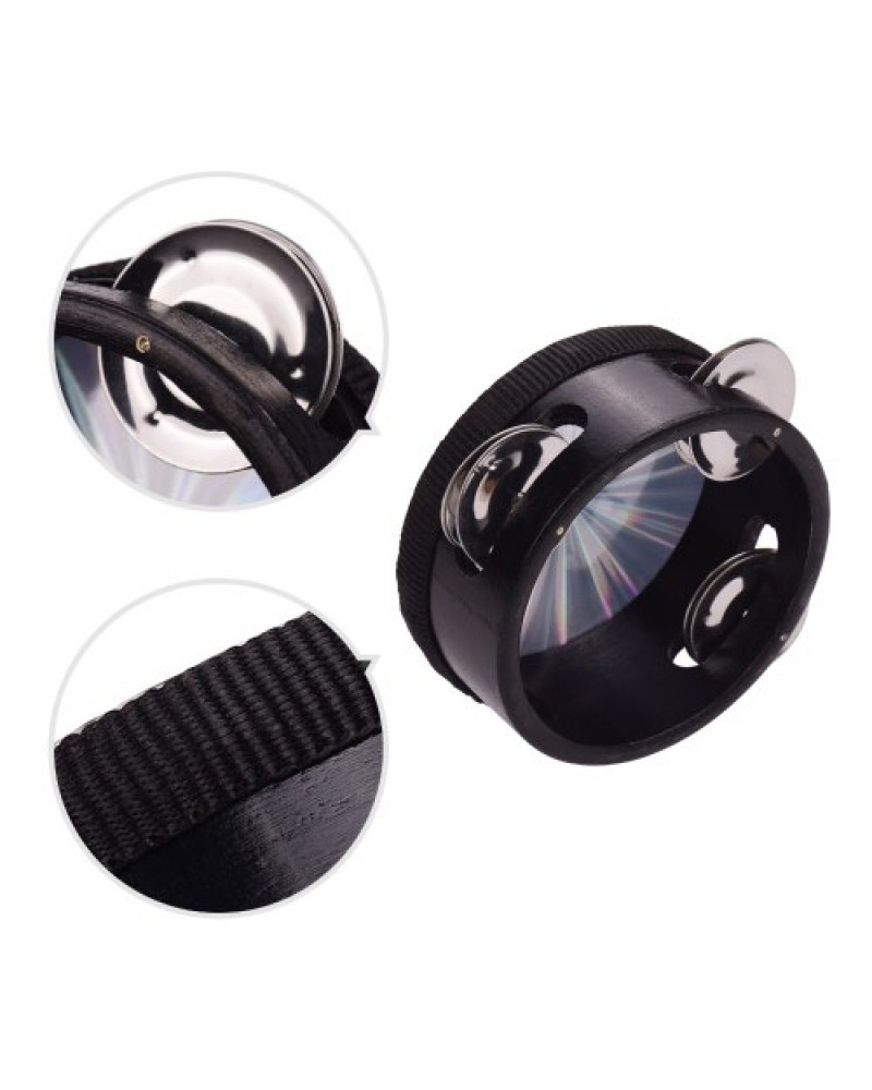 4 Inch Wooden Radiant Tambourine Handbell Hand Drum