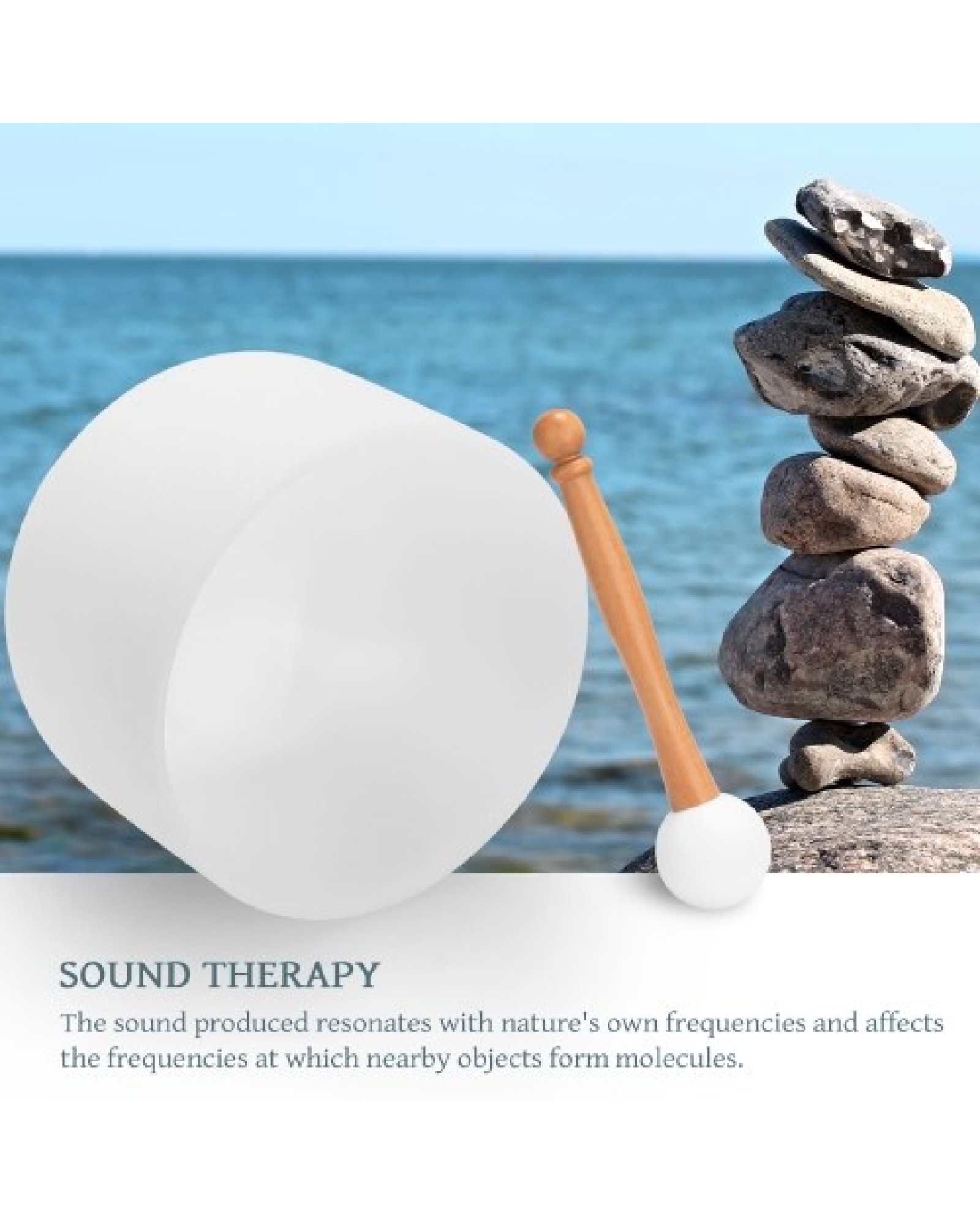 440HZ Crystal Struck Bowl Ritual Music Therapy Yoga Meditation Singing Bowls Percussion Instruments