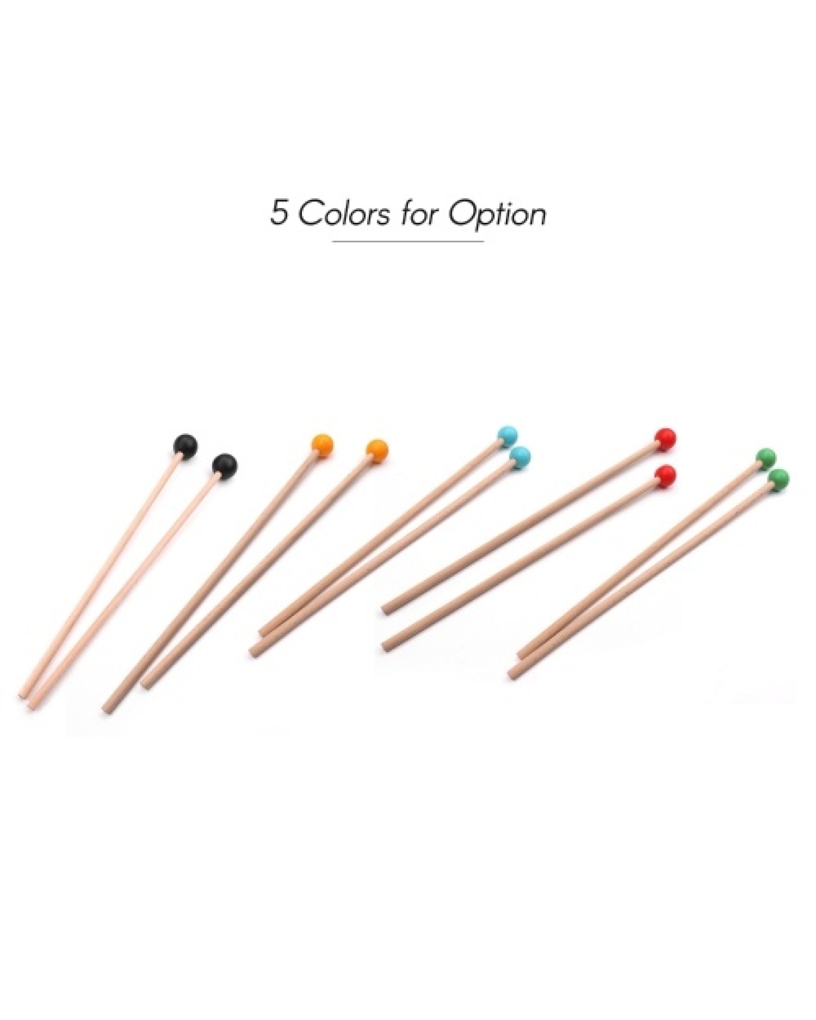 1 Pair Professional Xylophone Marimba Mallet Drumsticks Percussion Parts Length 365mm