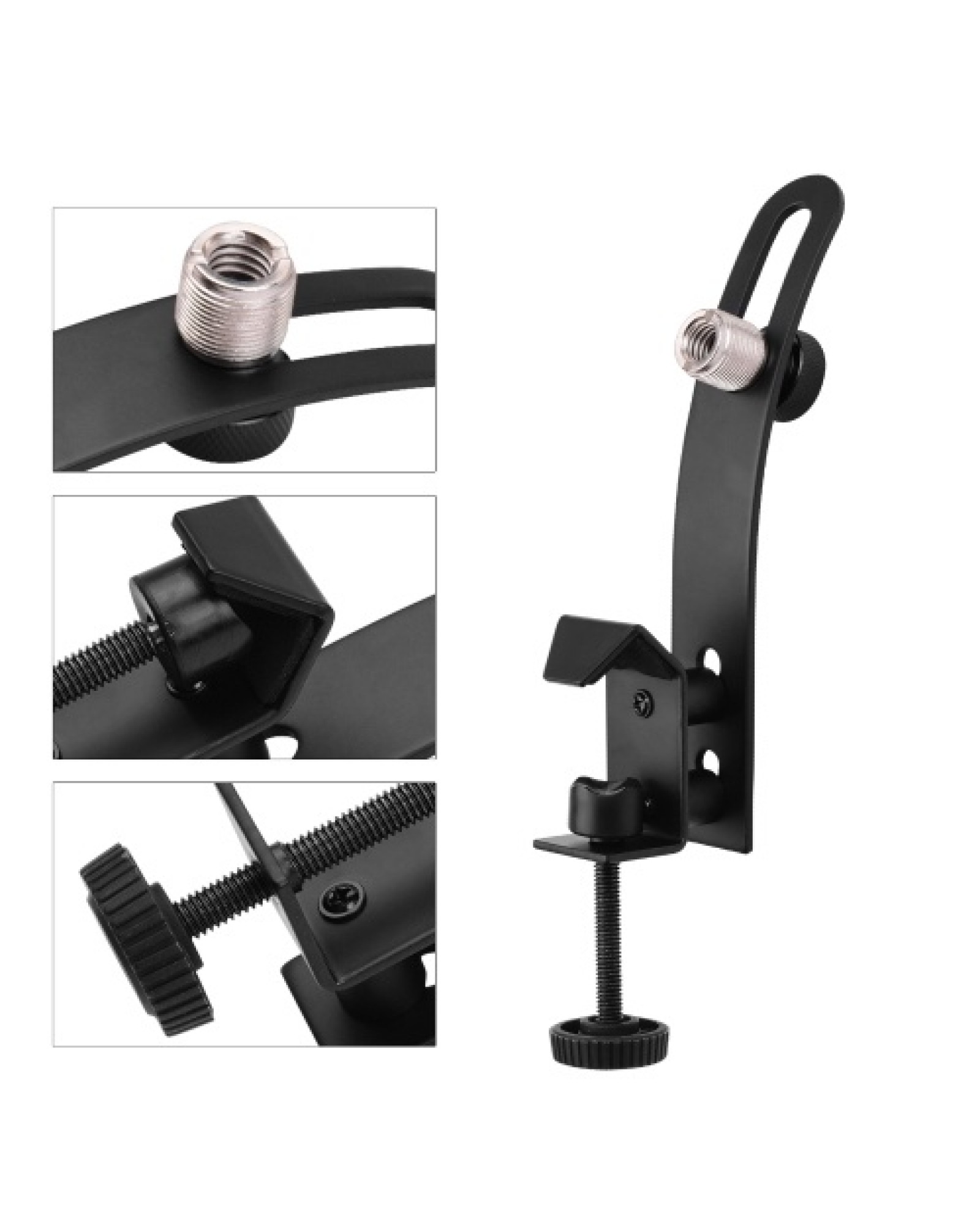 Adjustable Drum Rim Clip Shockproof Microphone Clamp with Groove Gear