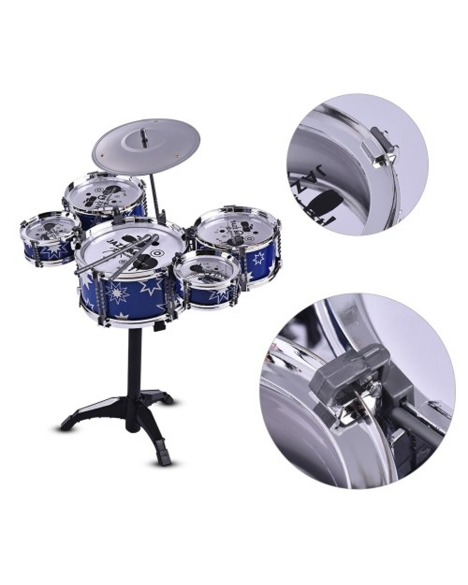 Children Kids Jazz Drum Set Kit Musical Educational Instrument Toy