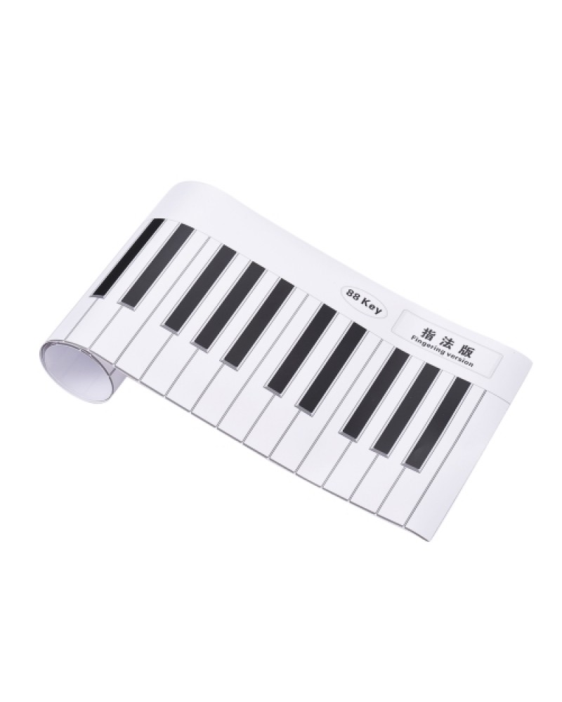 Fingering Version 88 Keys Piano Keyboard Fingering Practice Chart Sheet with Notes &amp; Stave Reference Piano Teaching Guide As