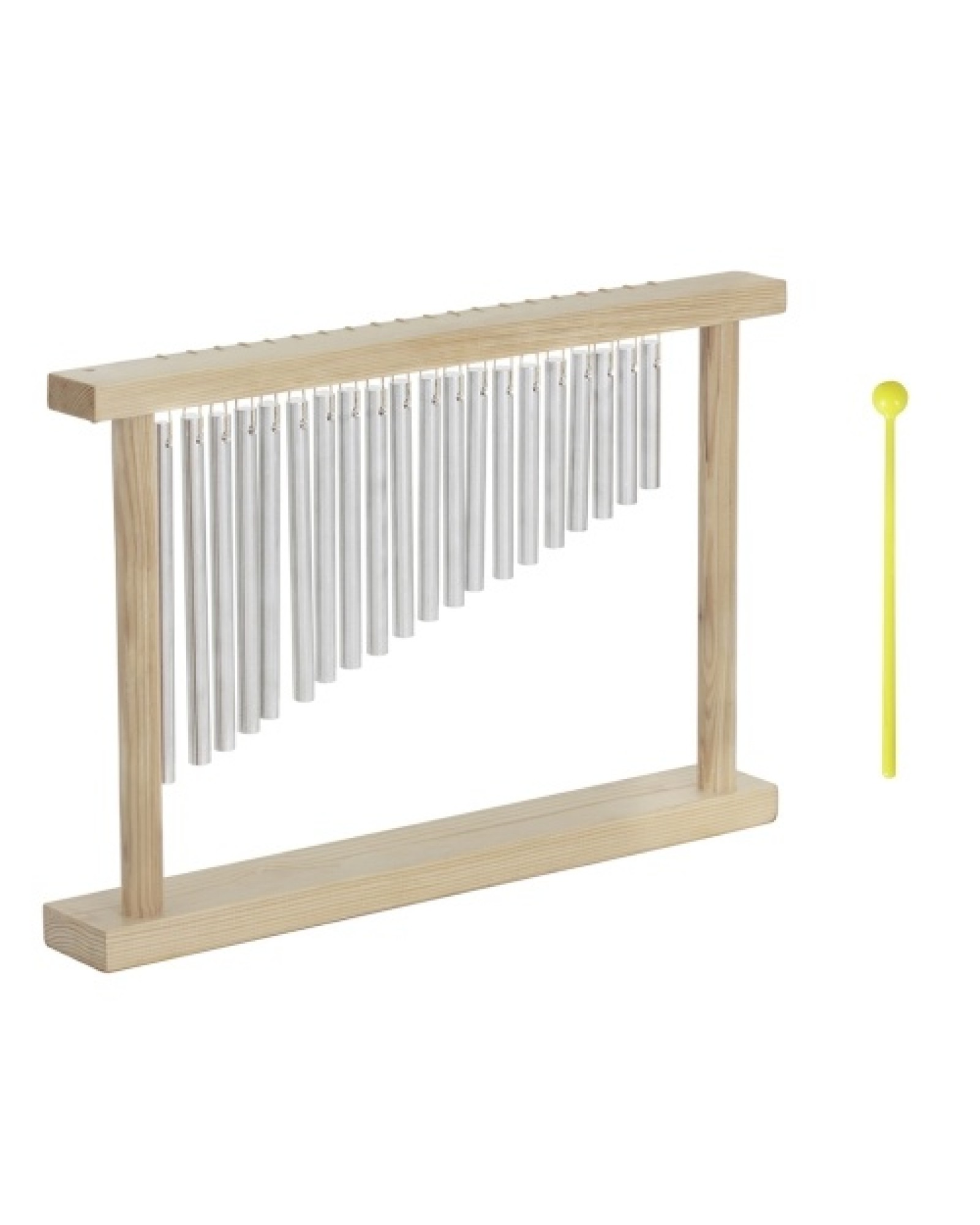 20-Tone Table Top Bar Chimes 20 Bars Single-row Musical Percussion Instrument With Wood Stand Stick