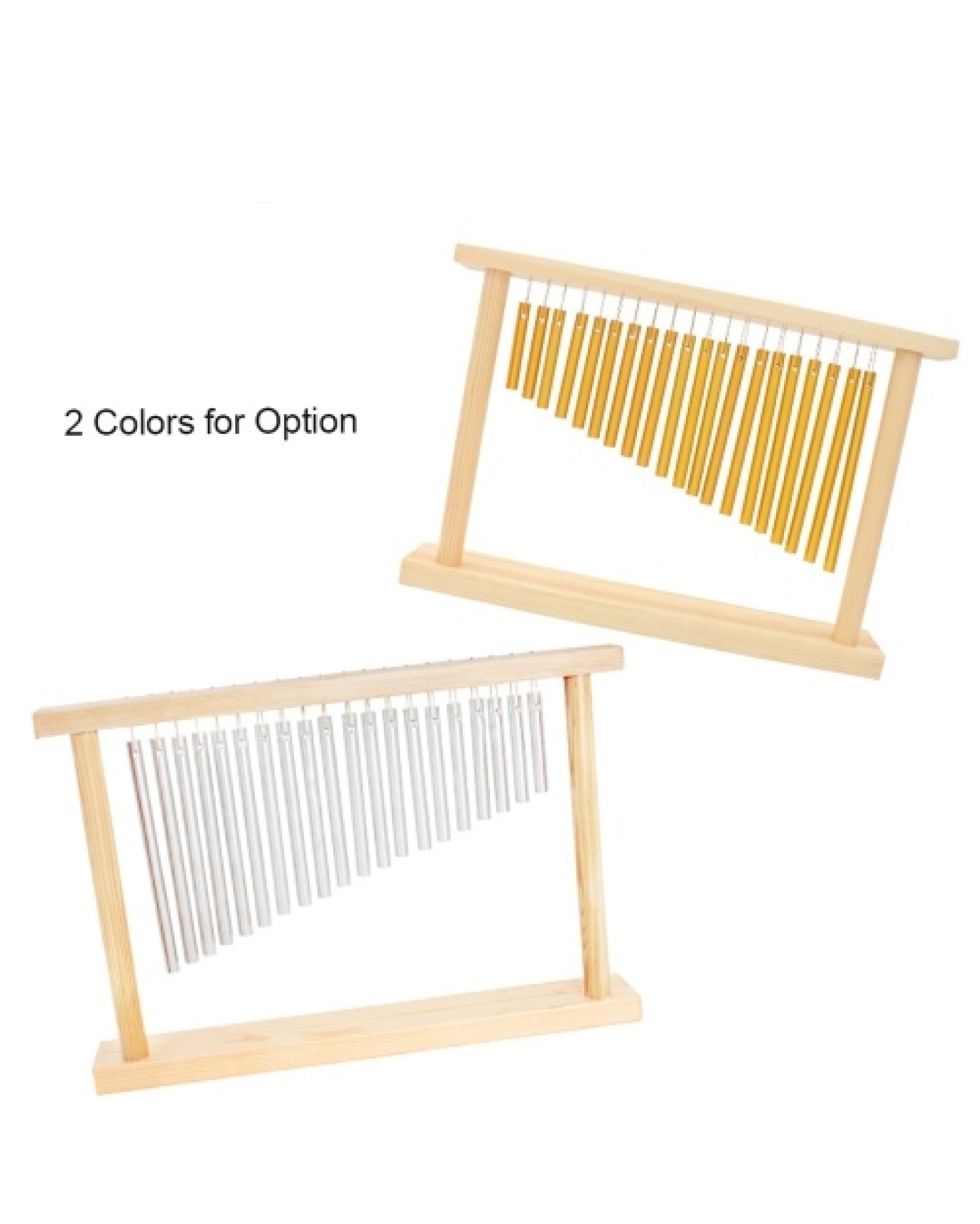 20-Tone Table Top Bar Chimes 20 Bars Single-row Musical Percussion Instrument With Wood Stand Stick
