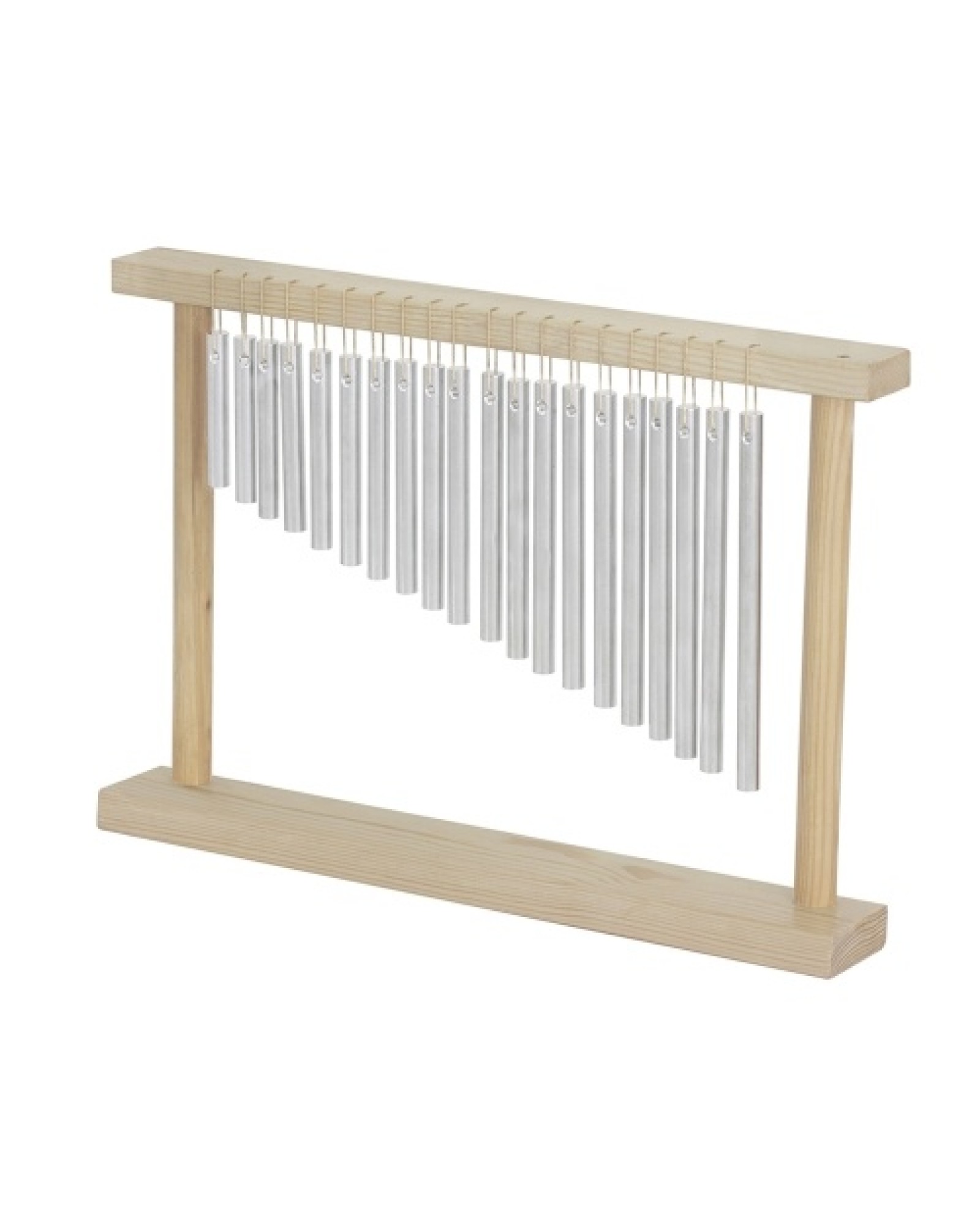 20-Tone Table Top Bar Chimes 20 Bars Single-row Musical Percussion Instrument With Wood Stand Stick