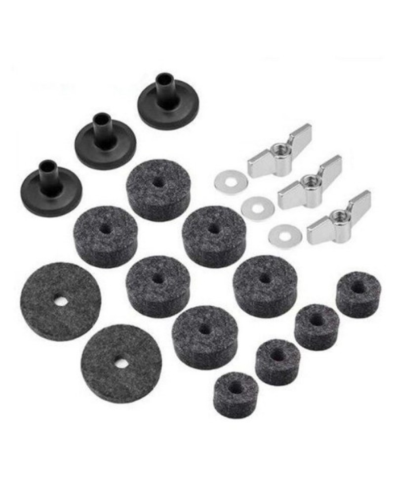 18Pcs Cymbal Accessories Cymbal Stand Sleeves Cymbal Felts with Cymbal Washer &amp; Base Wing Nuts for Drum Set