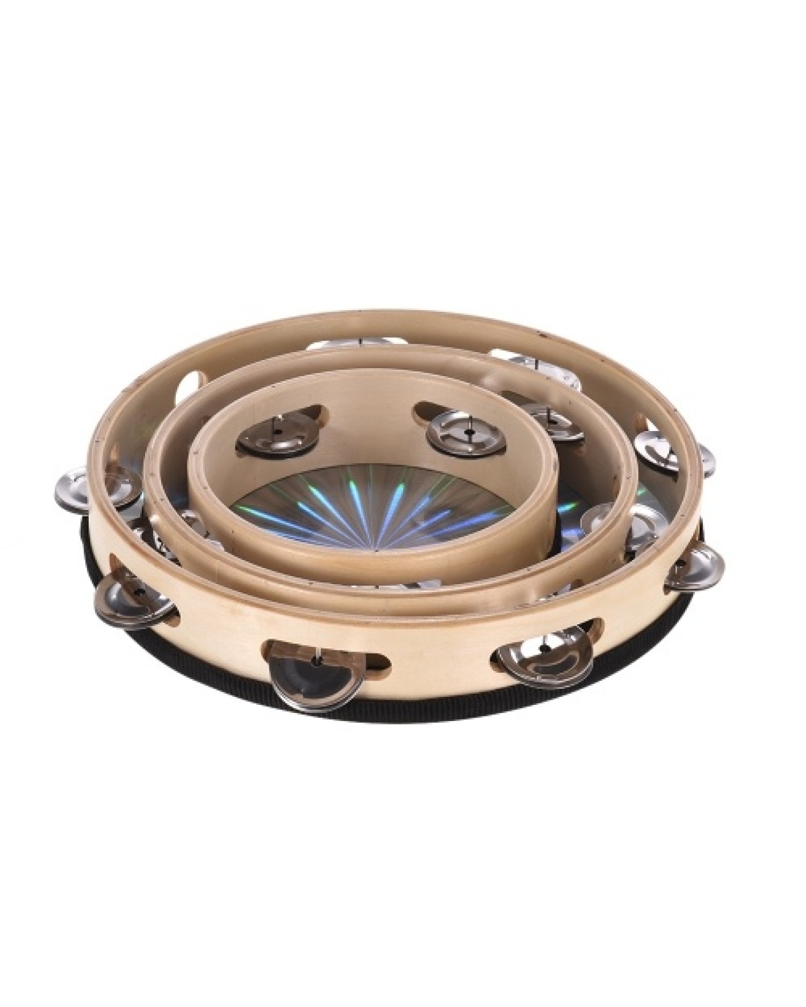 Wooden Radiant Tambourine Handbell Hand Drum
