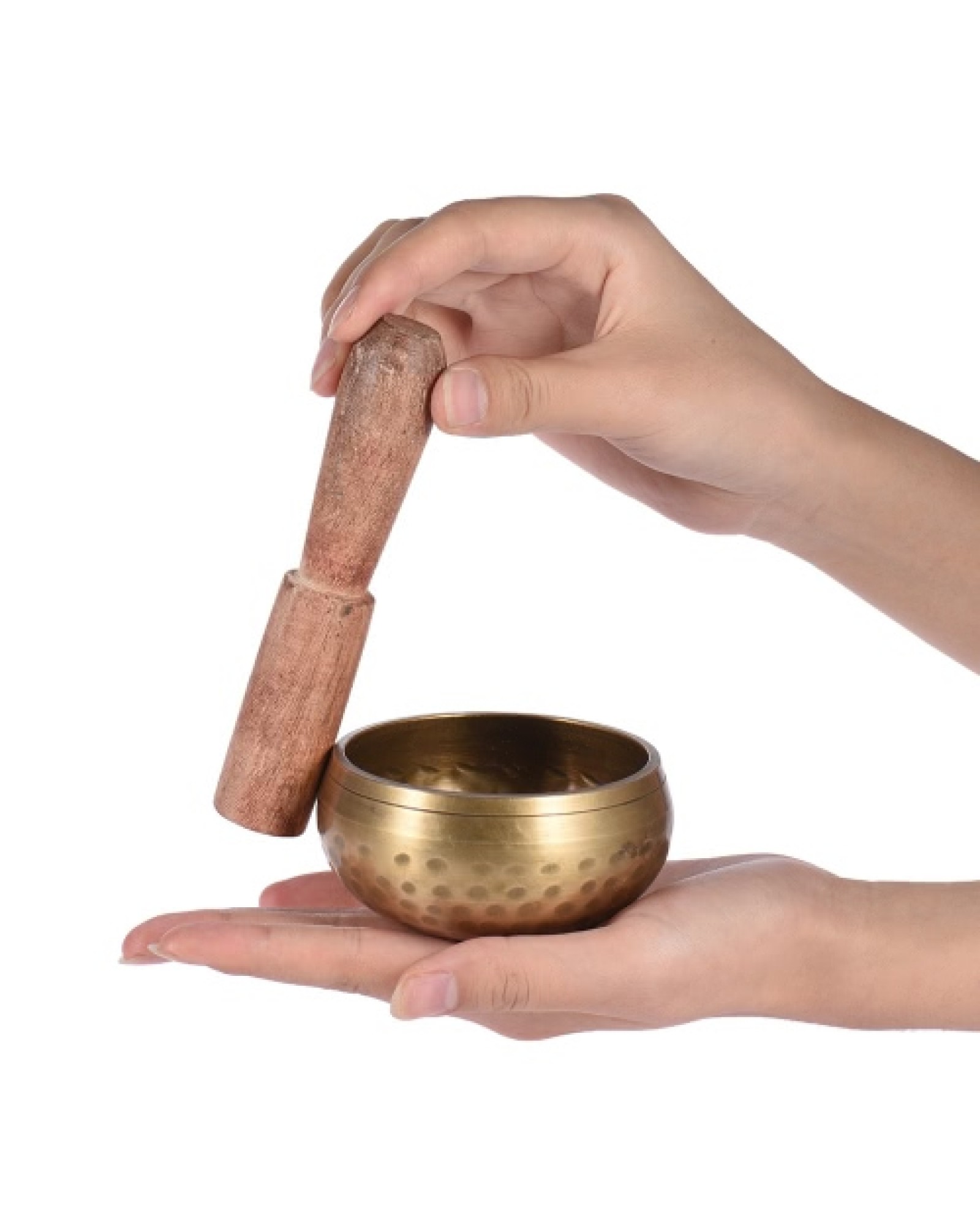 Exquisite 3 Inch Handmade Tibetan Bell Metal Singing Bowl with Striker
