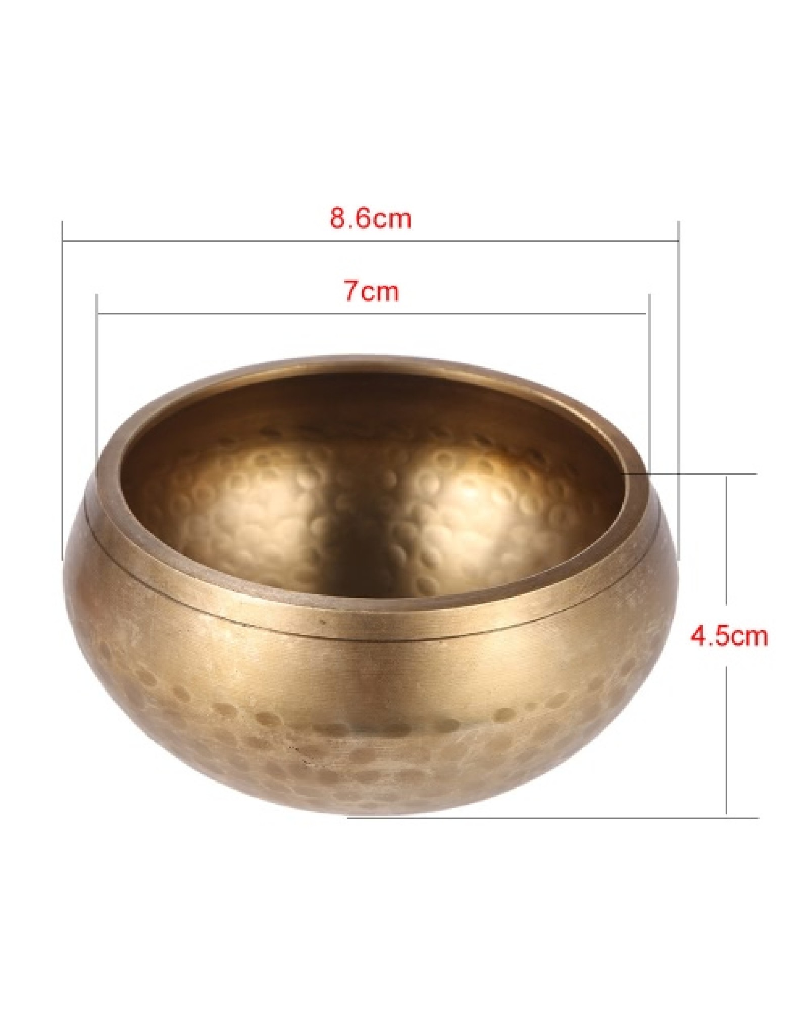 Exquisite 3 Inch Handmade Tibetan Bell Metal Singing Bowl with Striker