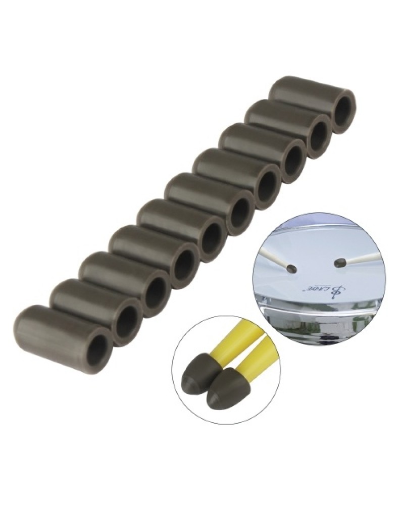 10pcs Drumstick Silent Tips Mute Drum Stick Mallet Protectors Covers Silicone Material Drum Set Accessories