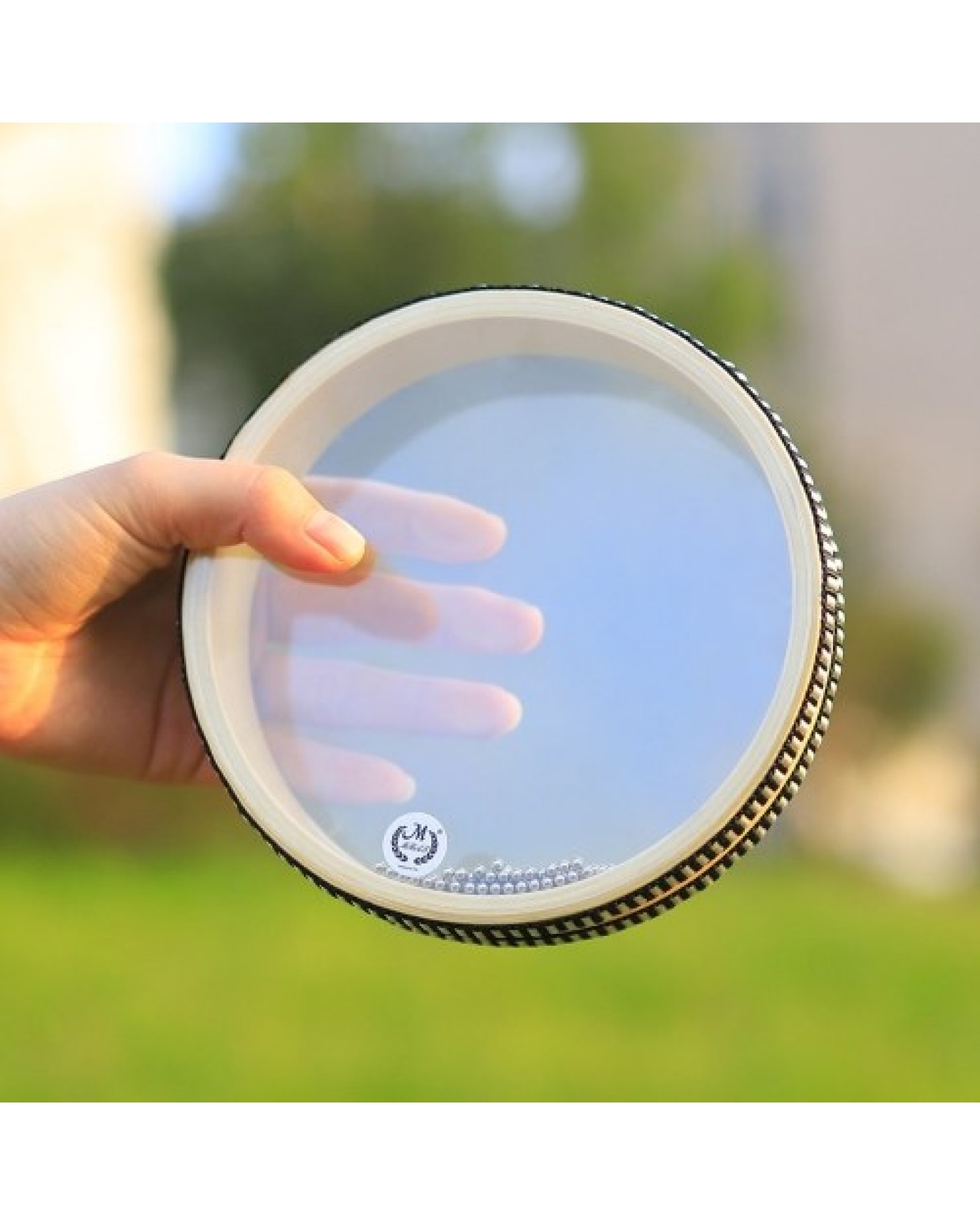 6-inch Transparent Wave Drum Natural Color Ocean Drum Early Educational Percussion Instrument for Children Boys Girls