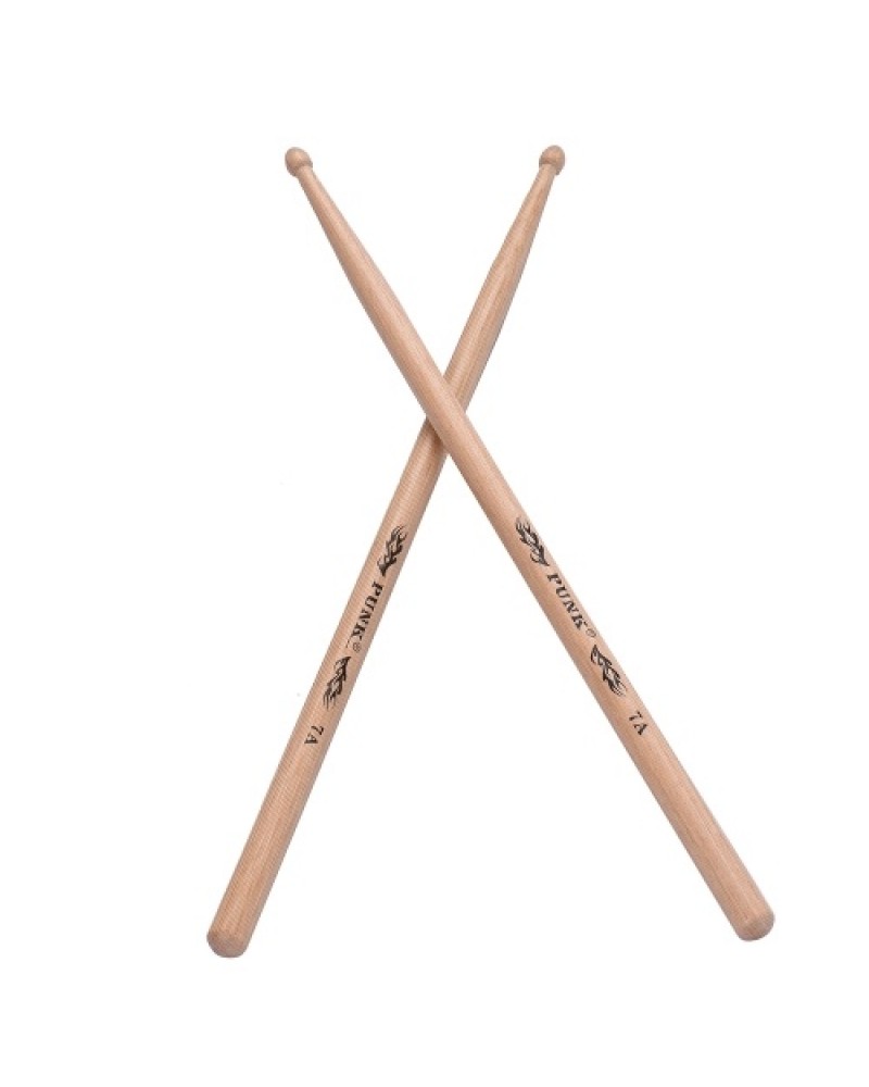 One Pair of 7A Wooden Drumsticks Drum Sticks Ash Wood Drum Set Accessories