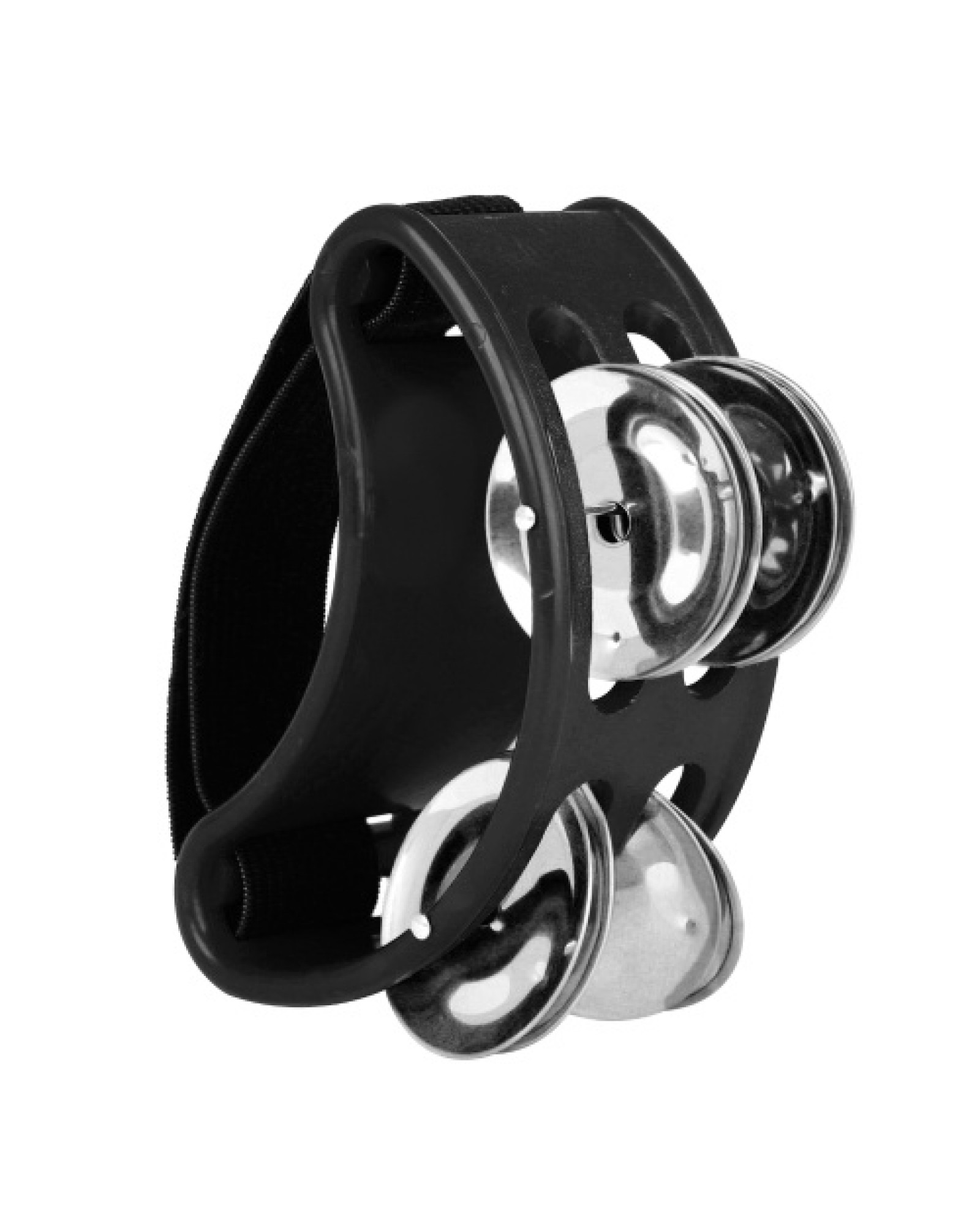 Percussion Foot Tambourine with 4 Pairs of Stainless Steel Jingles &amp; Elastic Strap Percussion Musical Instrument for Cajon A