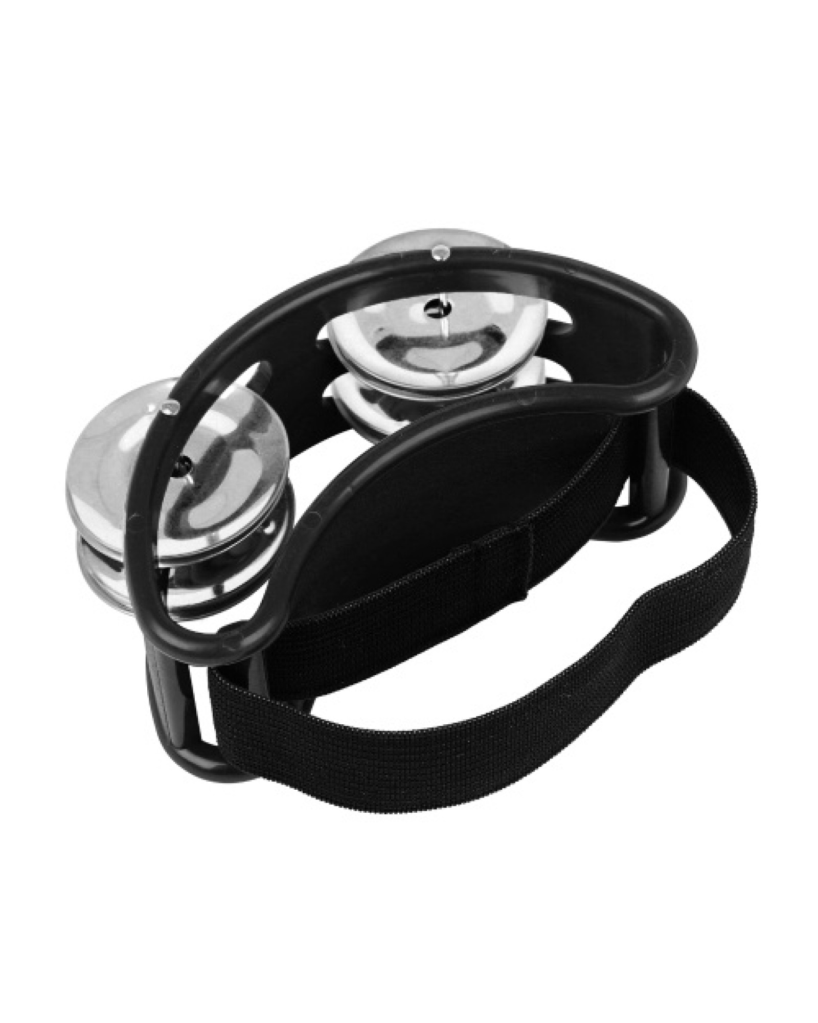 Percussion Foot Tambourine with 4 Pairs of Stainless Steel Jingles &amp; Elastic Strap Percussion Musical Instrument for Cajon A