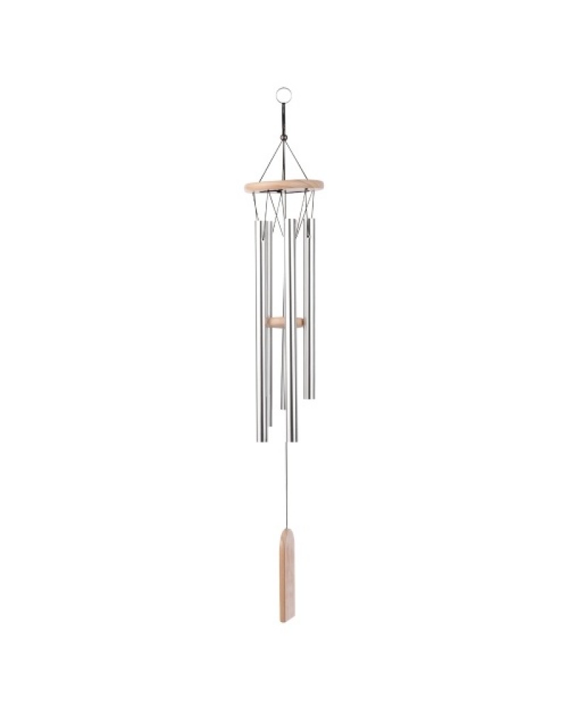 5 Chimes Wooden Wind Chimes Aluminum Tubes Solid Wood