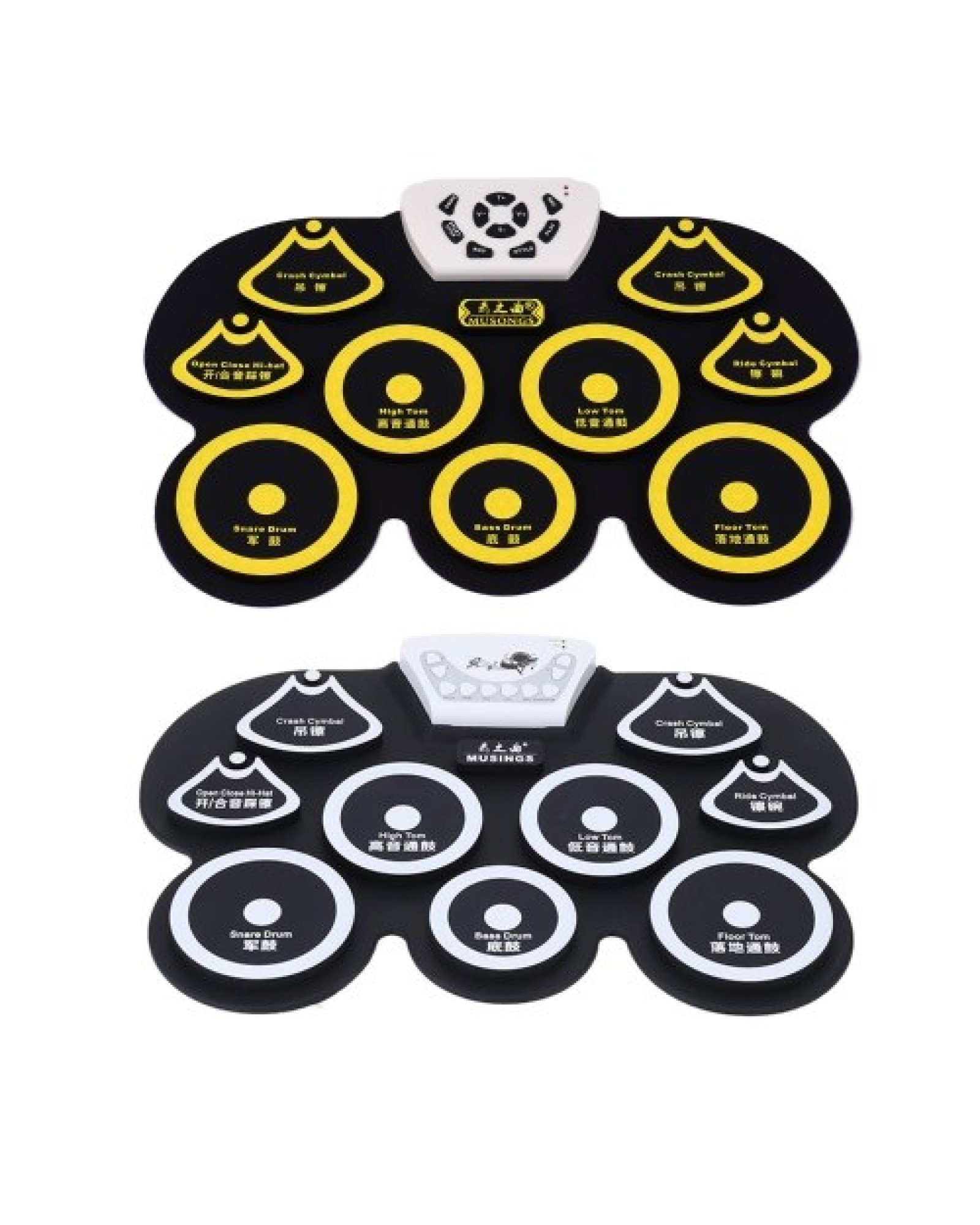 Silicone Portable Foldable Digital USB Midi Roll-up Electronic Drum Pad Kit with Stick and Foot Pedal