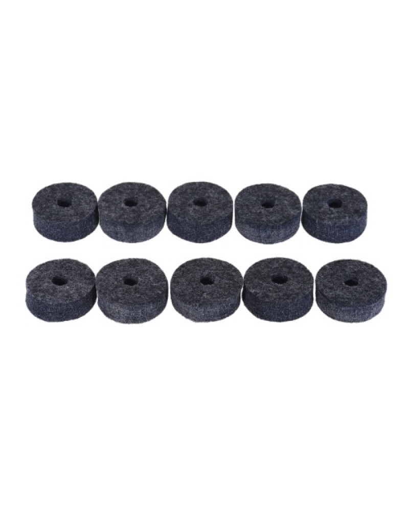 10pcs Cymbal Felts Crash Cymbal Clutch Felt Drum Set Cymbal Stand Felt Washer Medium Size Gray