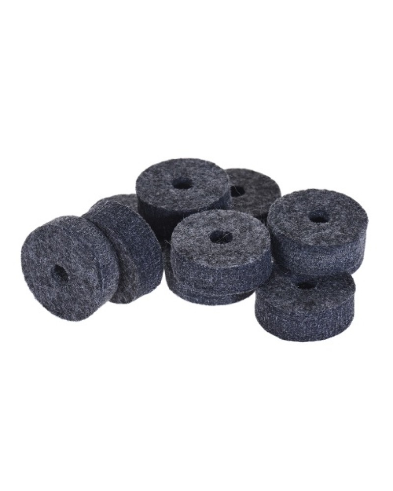10pcs Cymbal Felts Crash Cymbal Clutch Felt Drum Set Cymbal Stand Felt Washer Medium Size Gray