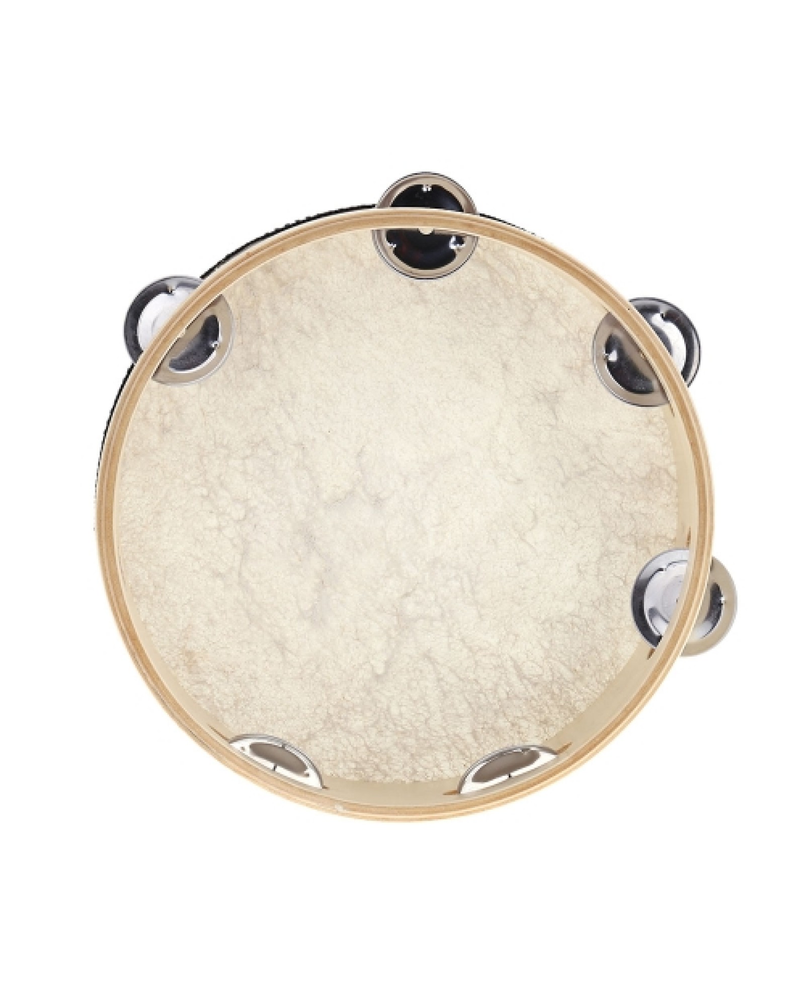 8" Hand Held Tambourine Drum Bell Birch Metal Jingles Percussion Musical Educational Toy Instrument for KTV Party Kids Games