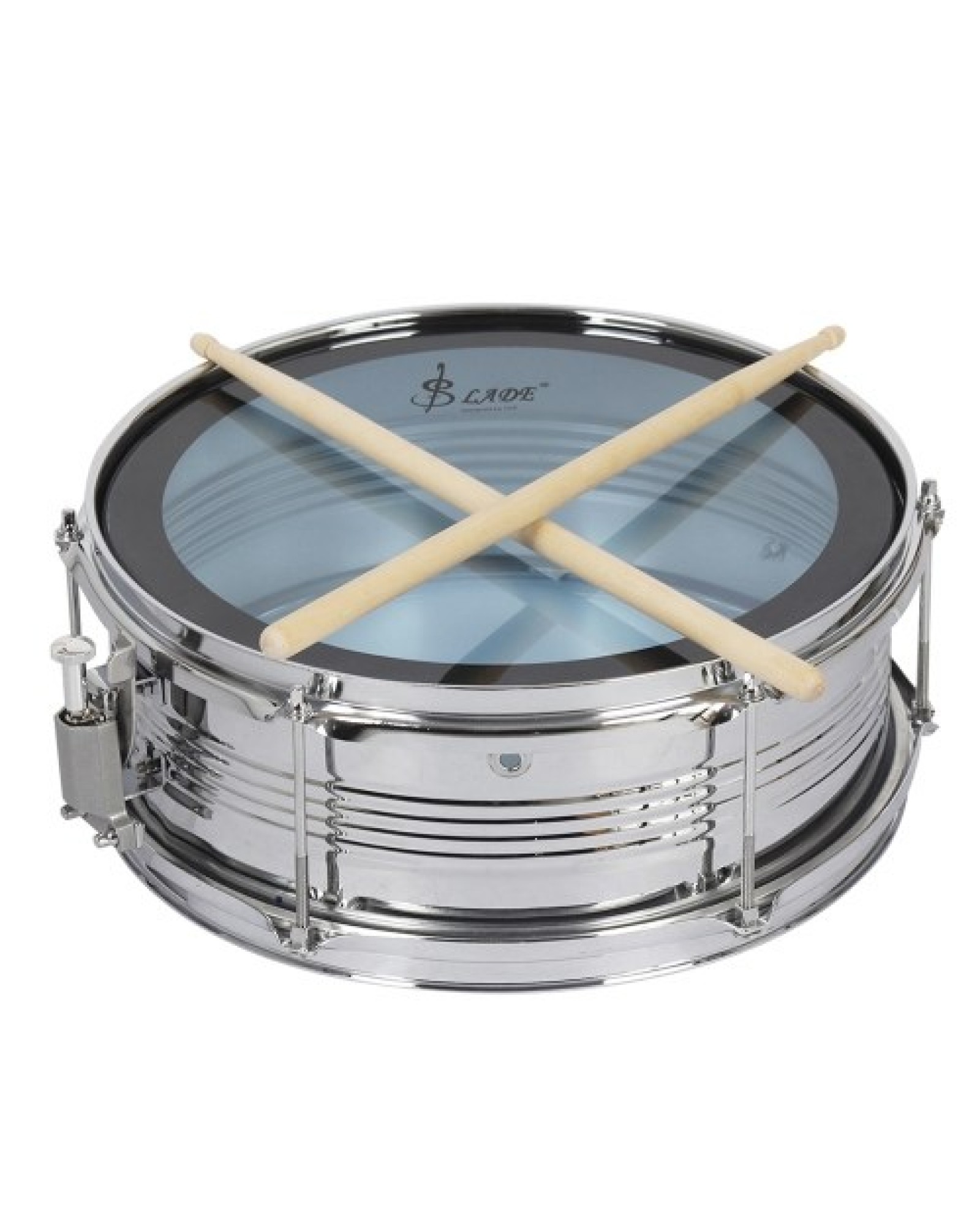 14" Snare Drum Kit Stainless Steel Drum Body PVC Drum Head with Drum Bag Strap Drumsticks Drumstick Bag Drum Damper Gel Pads