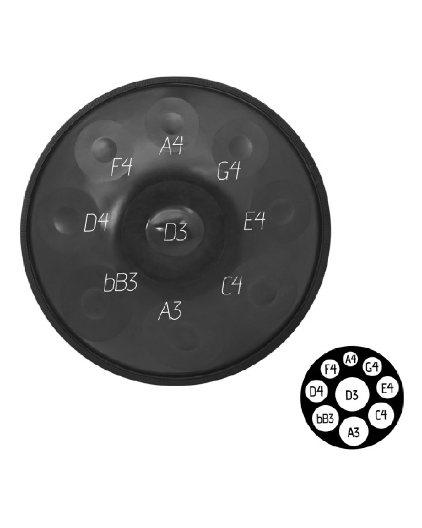 9 Notes Hand Pan Handpan Hand Drum Carbon Steel Material Percussion Instrument