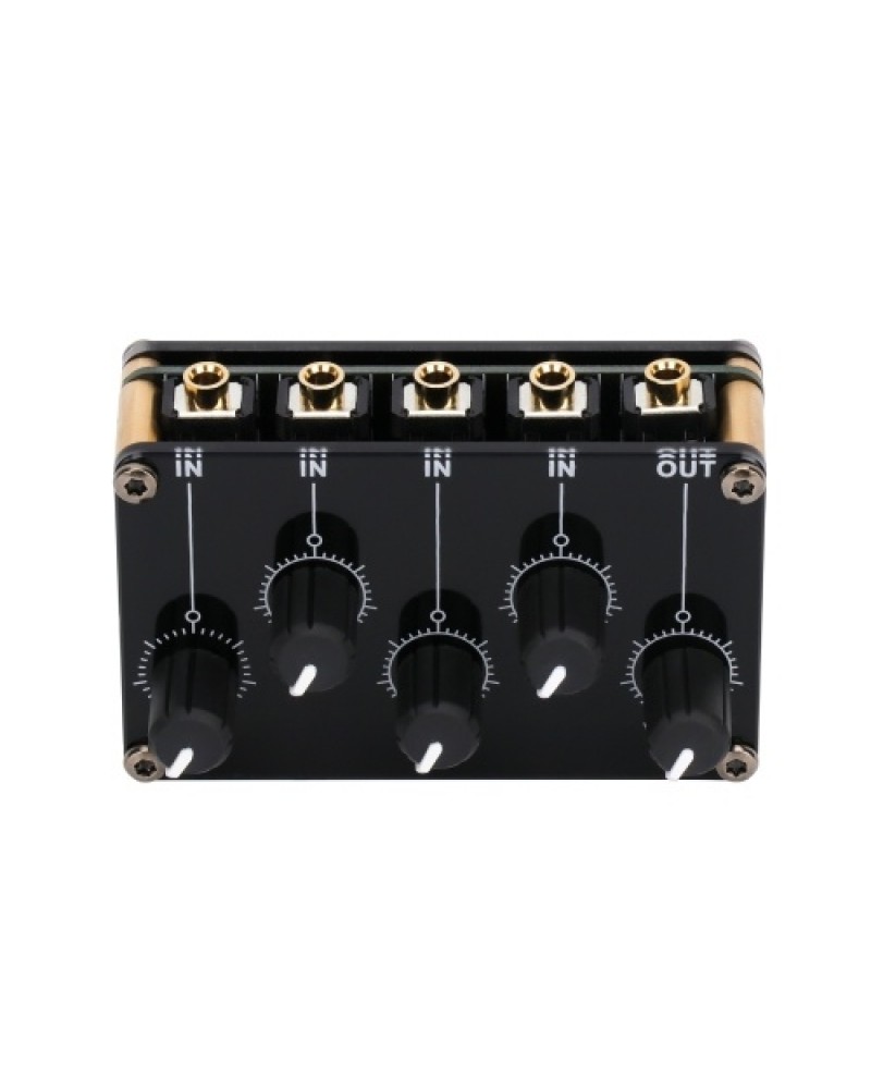 4-in-1-out Passive Mixer Module Mini Stereo 4-Channel Passive Mixer Audio Mixer 4 Audio Input to 1 Output Ultra Compact Low Nois