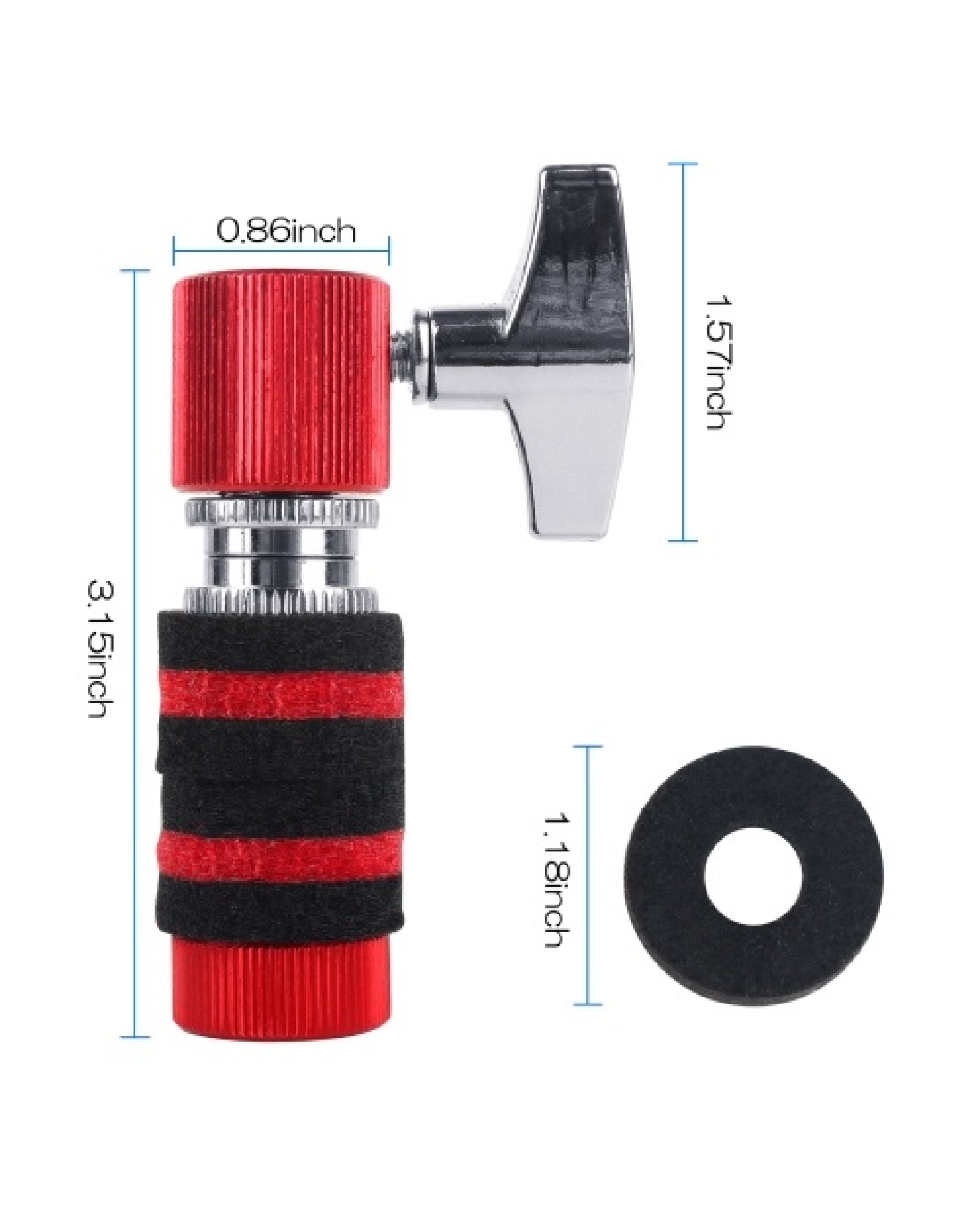 Hit Hat Clutch Jazz Drum Clutch Aluminum Alloy Stands for Hi-Hat Cymbal Drum Parts Accessories for Percussion Instrument