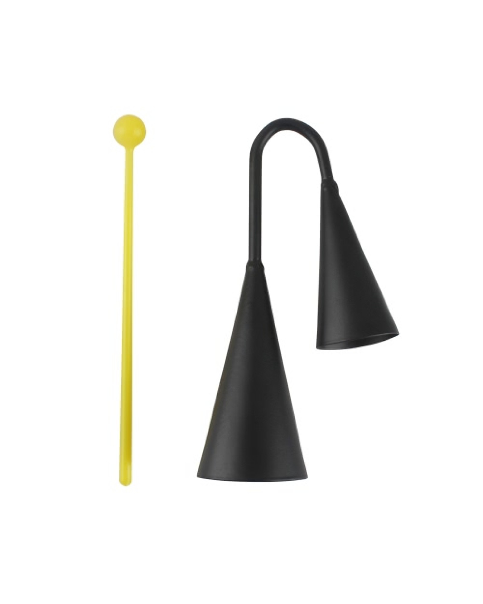 Two Tone Metal A-go-go Bell Cowbell Percussion Instrument with Striker