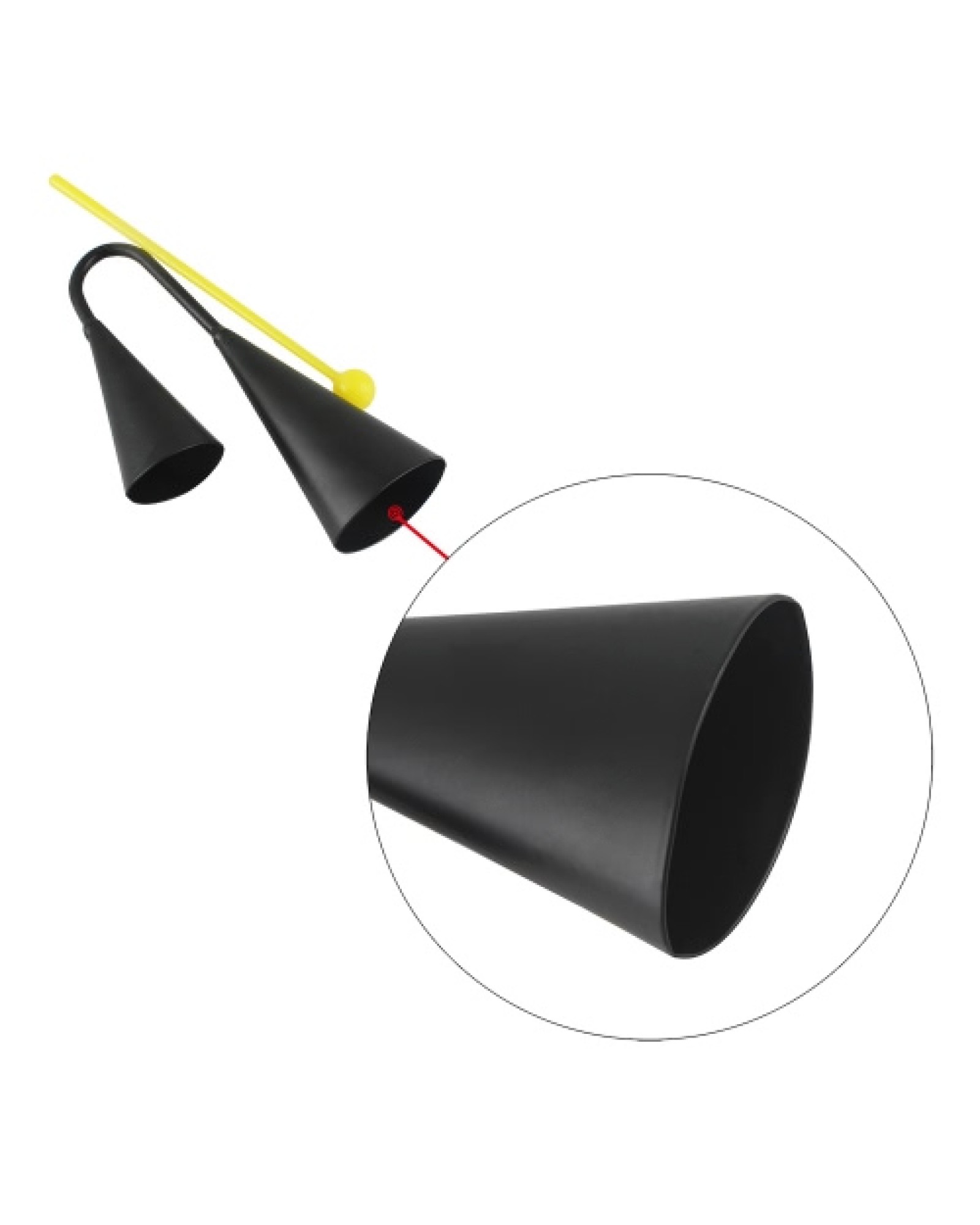 Two Tone Metal A-go-go Bell Cowbell Percussion Instrument with Striker