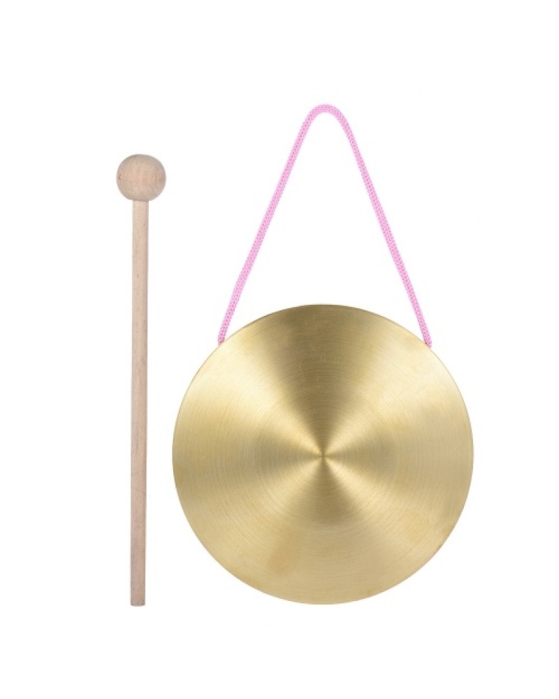 22cm Hand Gong Cymbals Brass Copper Chapel Opera Percussion Instruments with Round Play Hammer