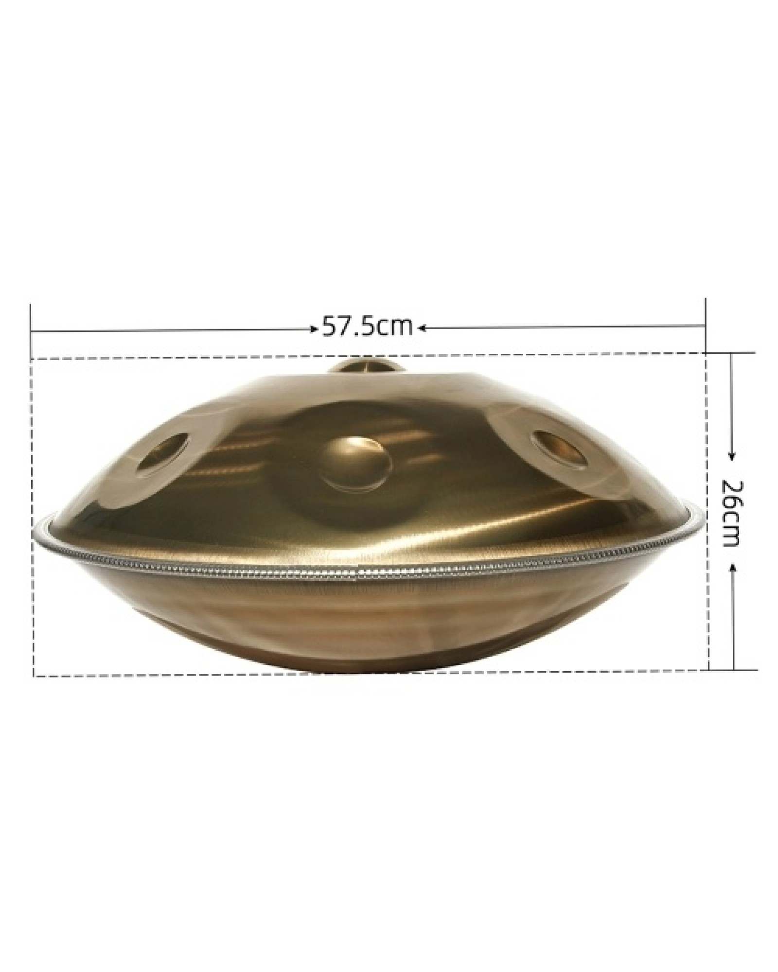 22 Inch Hand Pan Handpan Hand Drum D-Key 9 Notes(D3 A3 bB3 D4 F4 A4 G4 E4 C4)