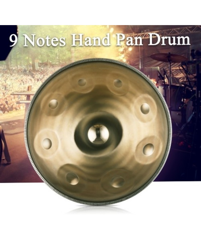 22 Inch Hand Pan Handpan Hand Drum D-Key 9 Notes(D3 A3 bB3 D4 F4 A4 G4 E4 C4)