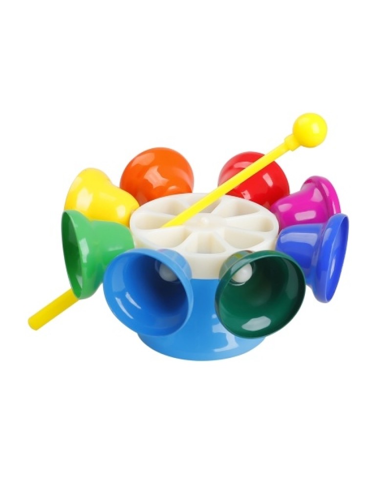 8 Note Hand Bell Percussion Instrument Musical Toy with Sitck