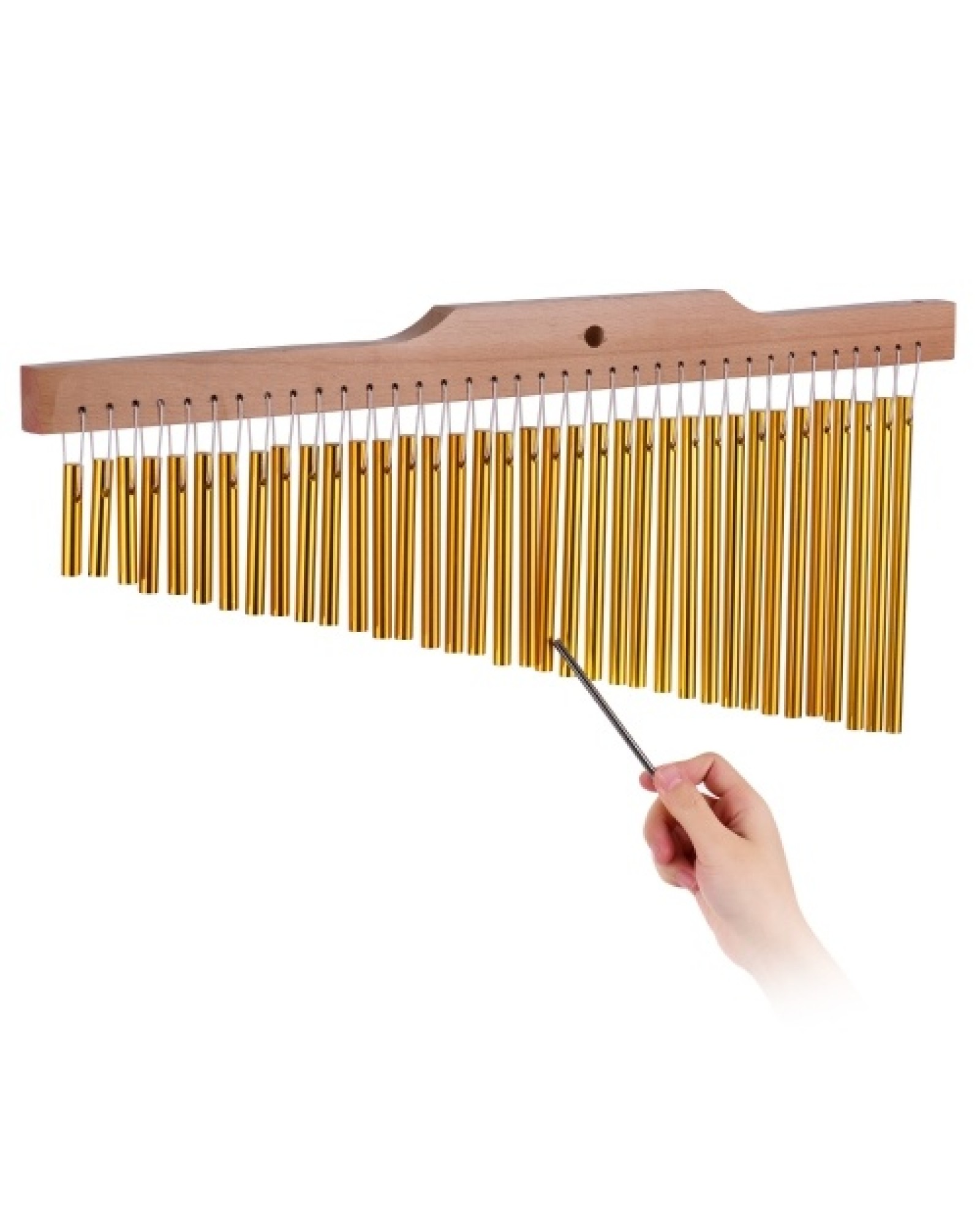 36 Bar Chimes Gold Aluminum Alloy Wooden Bar