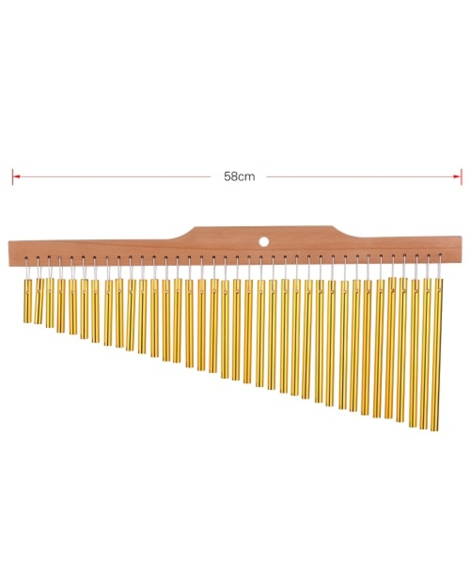36 Bar Chimes Gold Aluminum Alloy Wooden Bar