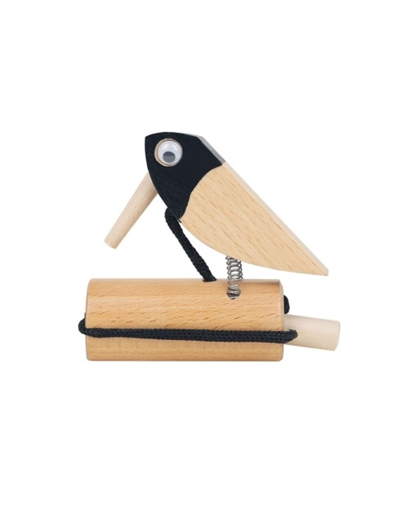 Wooden Pull Bird Beech Wood Woodpecker Musical Tone Block Percussion Musical Instrument