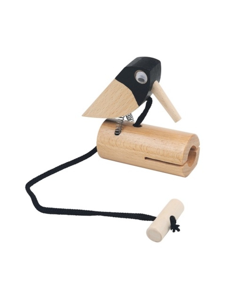 Wooden Pull Bird Beech Wood Woodpecker Musical Tone Block Percussion Musical Instrument