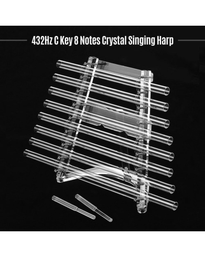 432Hz Crystal Singing Harp