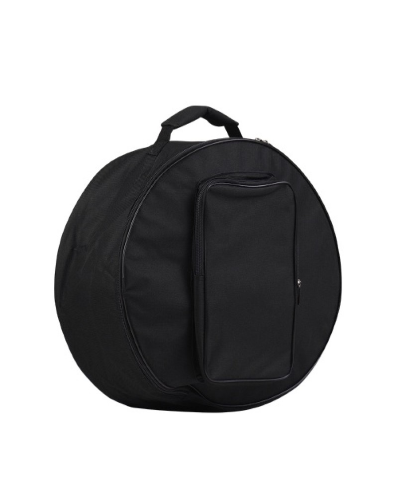 Compact Snare Drum Bag Backpack Case with Shoulder Strap Outside Pockets Musical Instrument Accessory Black