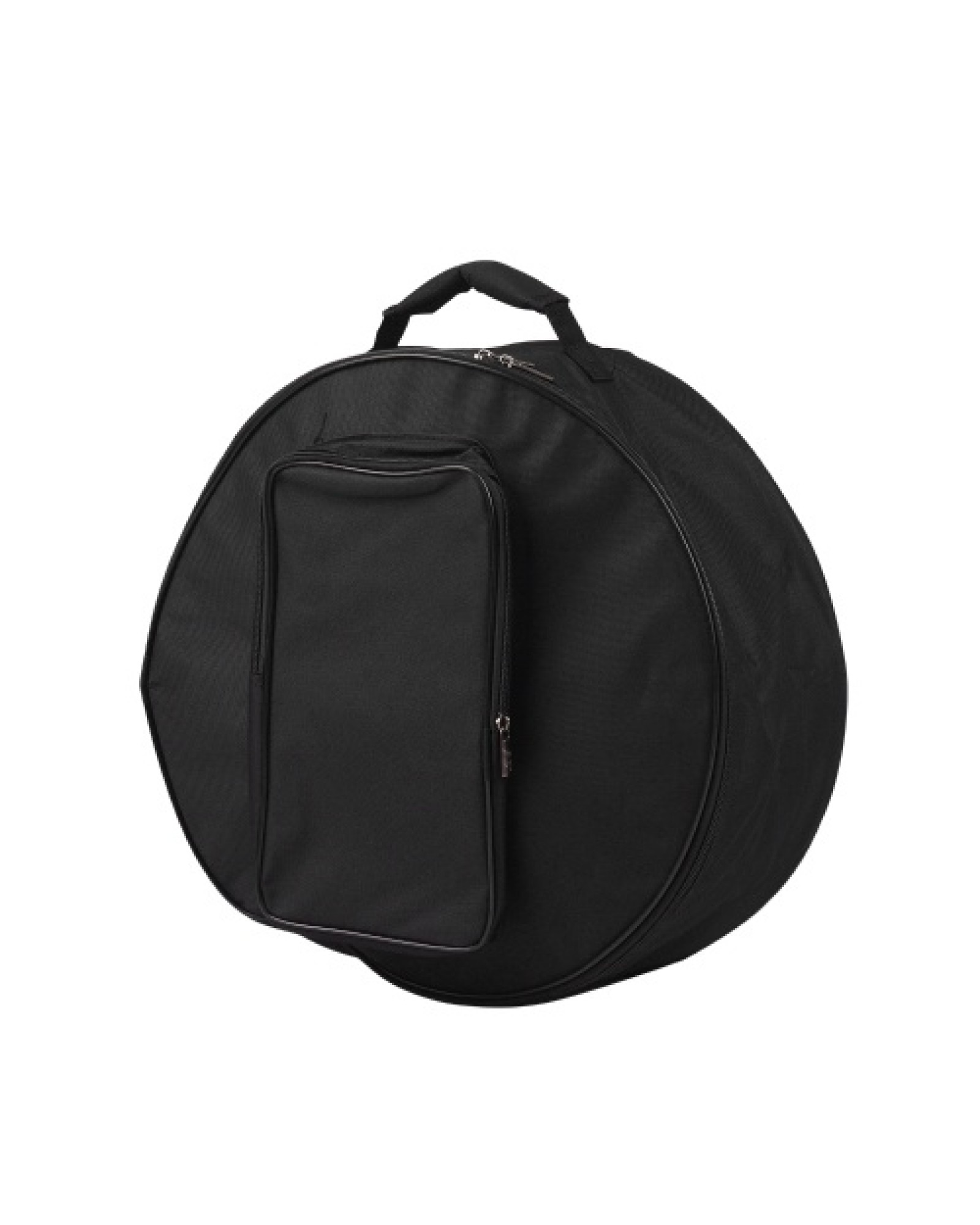 Compact Snare Drum Bag Backpack Case with Shoulder Strap Outside Pockets Musical Instrument Accessory Black