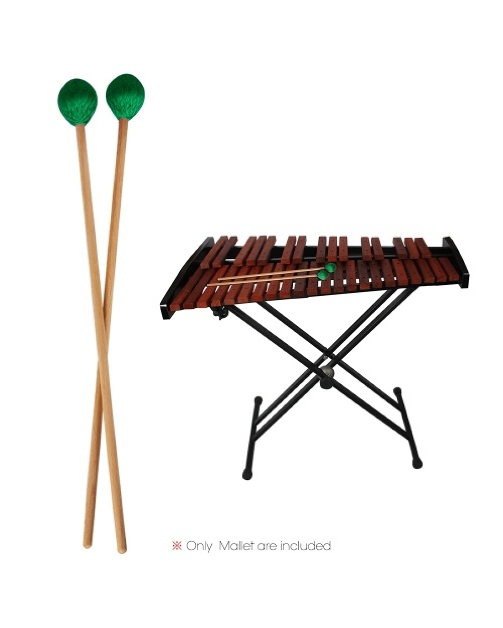 Middle Marimba Stick Mallets Xylophone Glockensplel Mallet with Beech Handle Percussion Kit Musical Instrument Accessories Malle