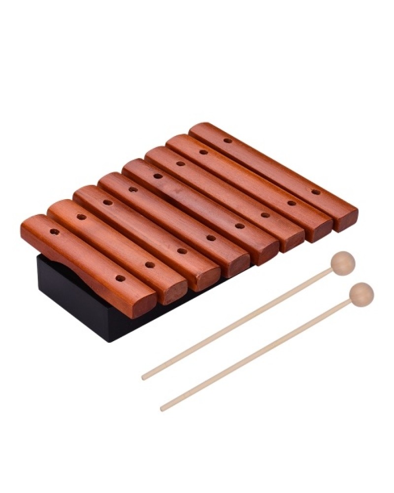 Musical Instrument 8 Notes Wood Xylophone Includes 2 Wooden Mallets