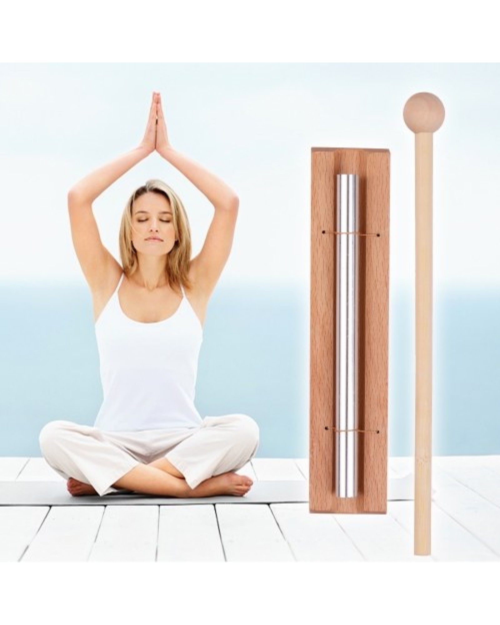 1-Tone Wooden Chimes with Mallet Percussion Instrument