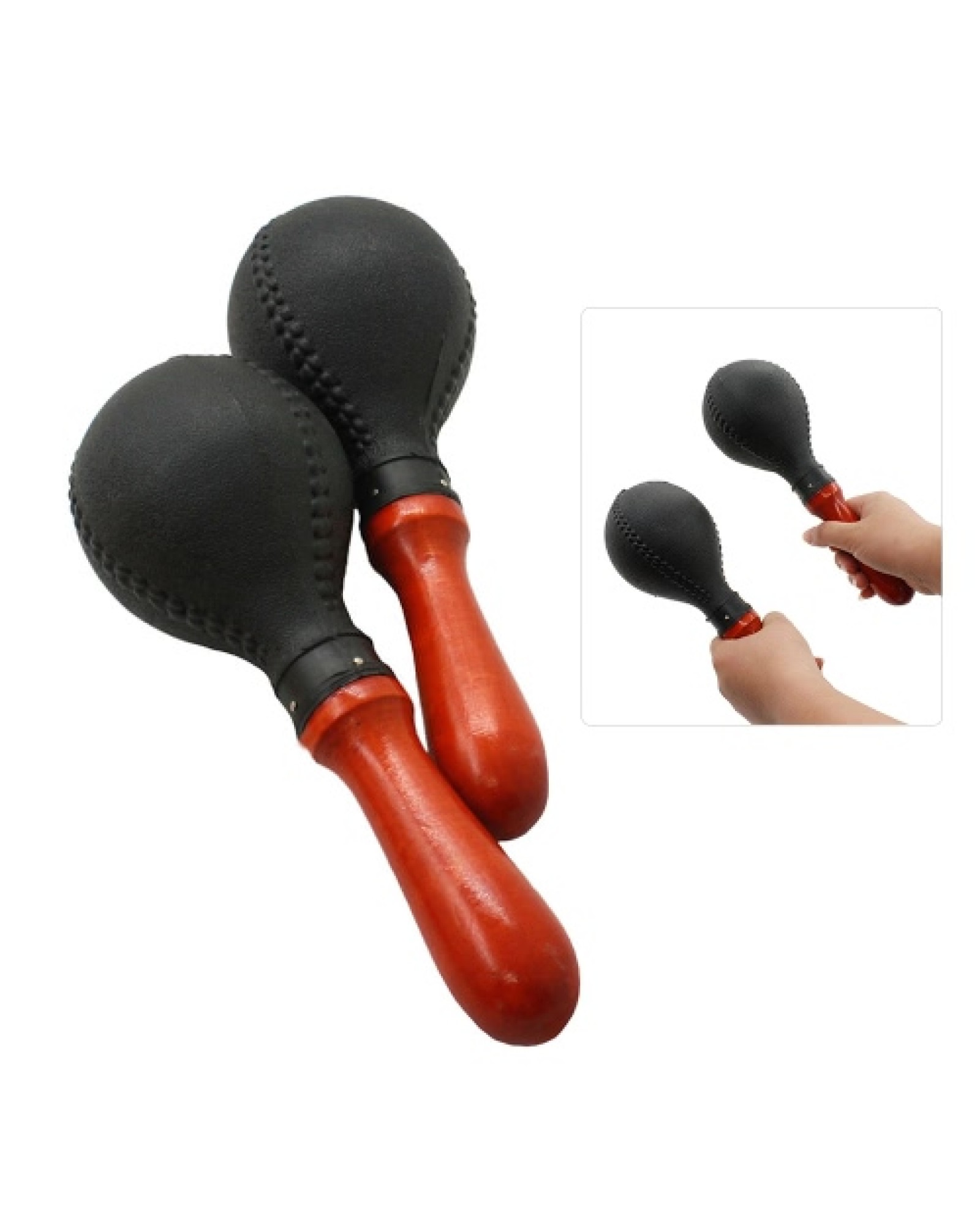 Professional Pair of Maracas Shakers Rattles Sand Hammer Percussion Instrument Musical Toy for Kid Children KTV Party Game