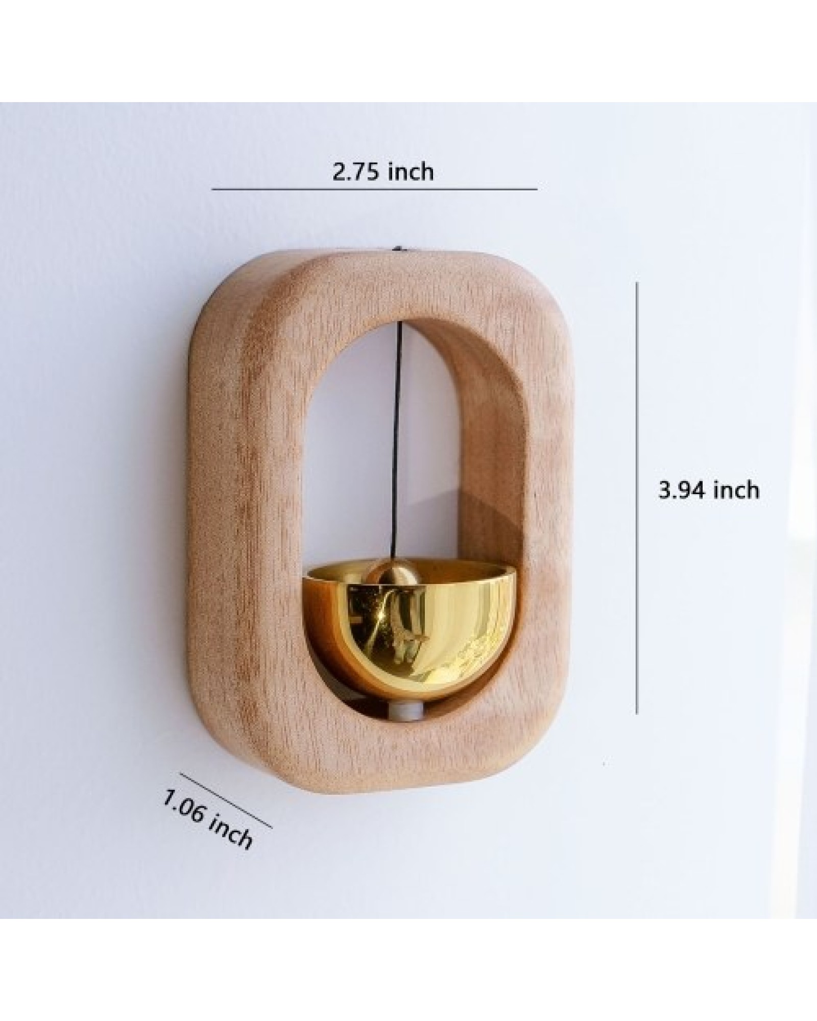 Suction Wind Chime Doorbell Decoration Refrigerator Door Closet Wood Windchime Bells for Home Garden Windchime Gift