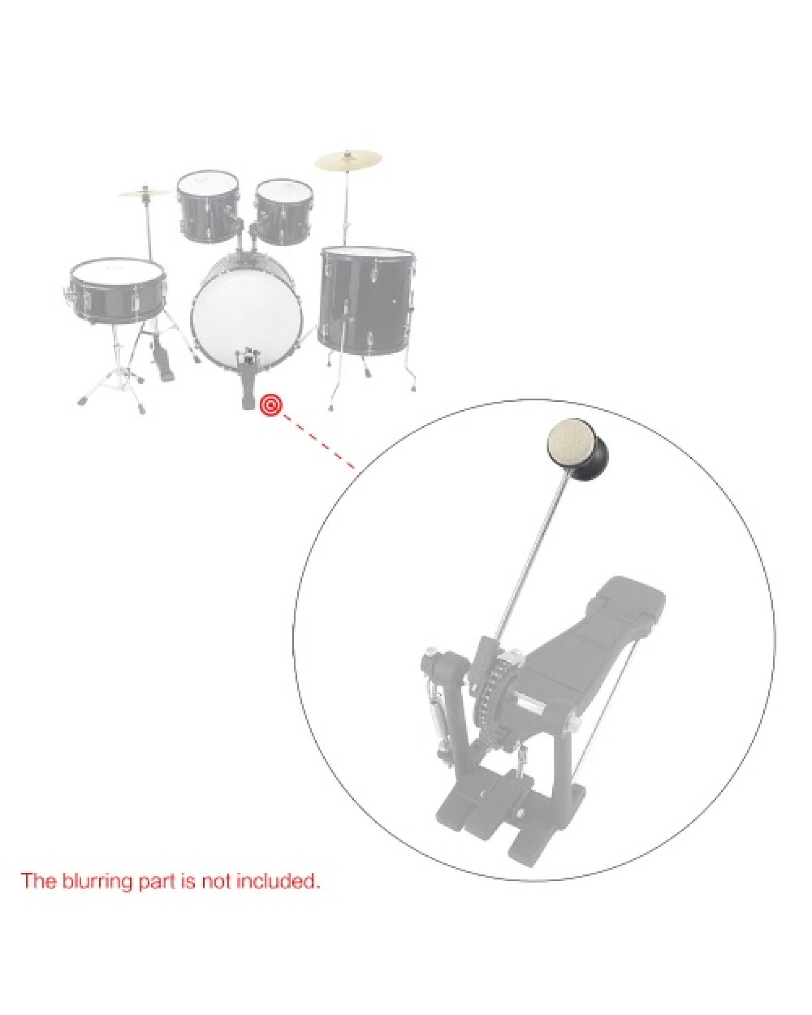 Drum Pedal Wool Felt Stainless Steel Handle 1pcs Instrument Accessory Part High Quality