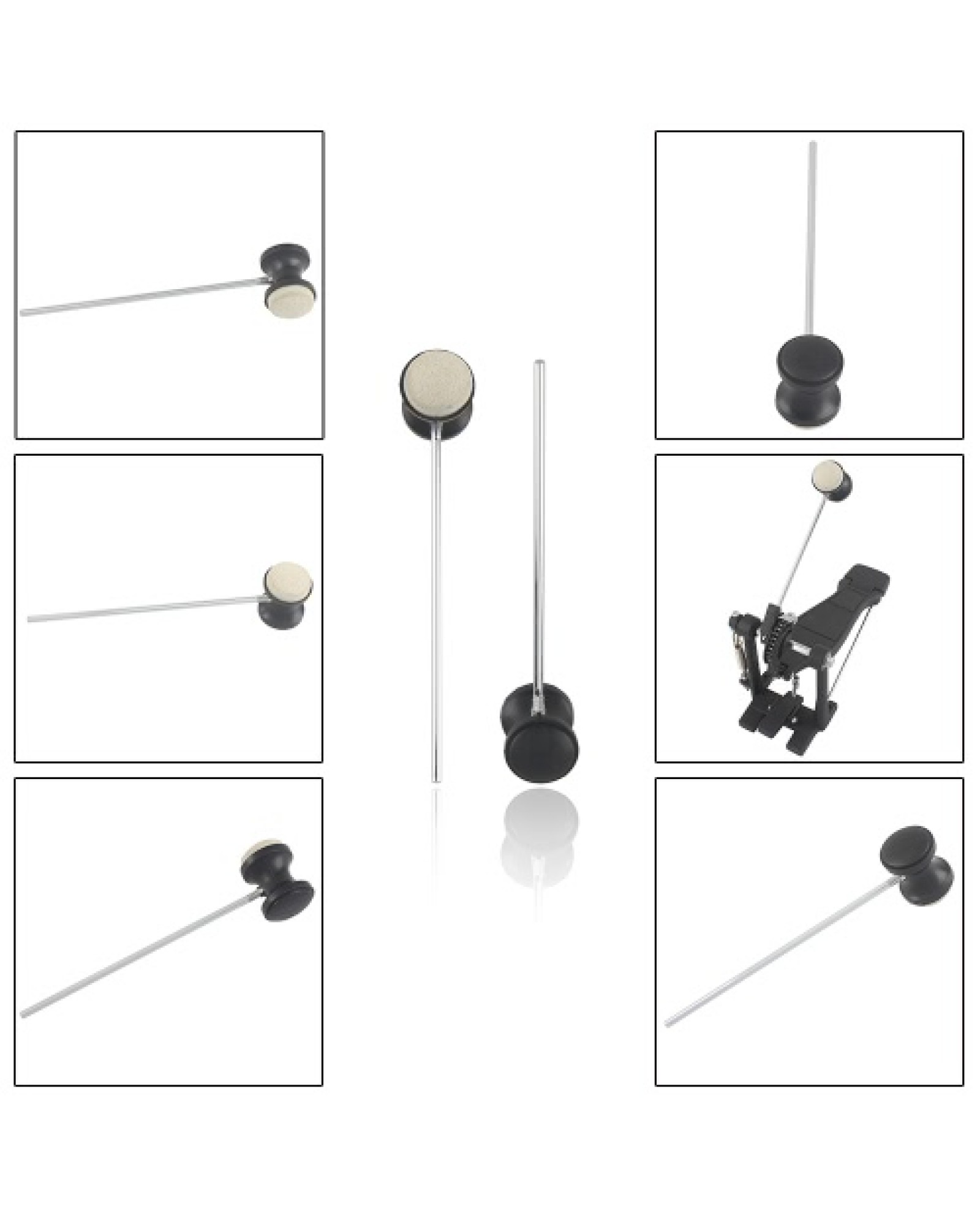 Drum Pedal Wool Felt Stainless Steel Handle 1pcs Instrument Accessory Part High Quality